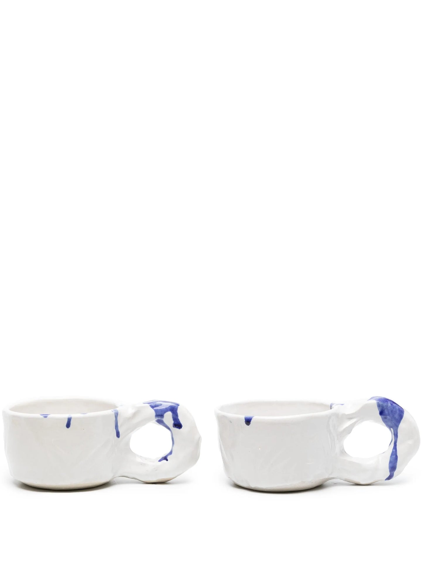 Studio paint-splatter ceramic cups (set of two)