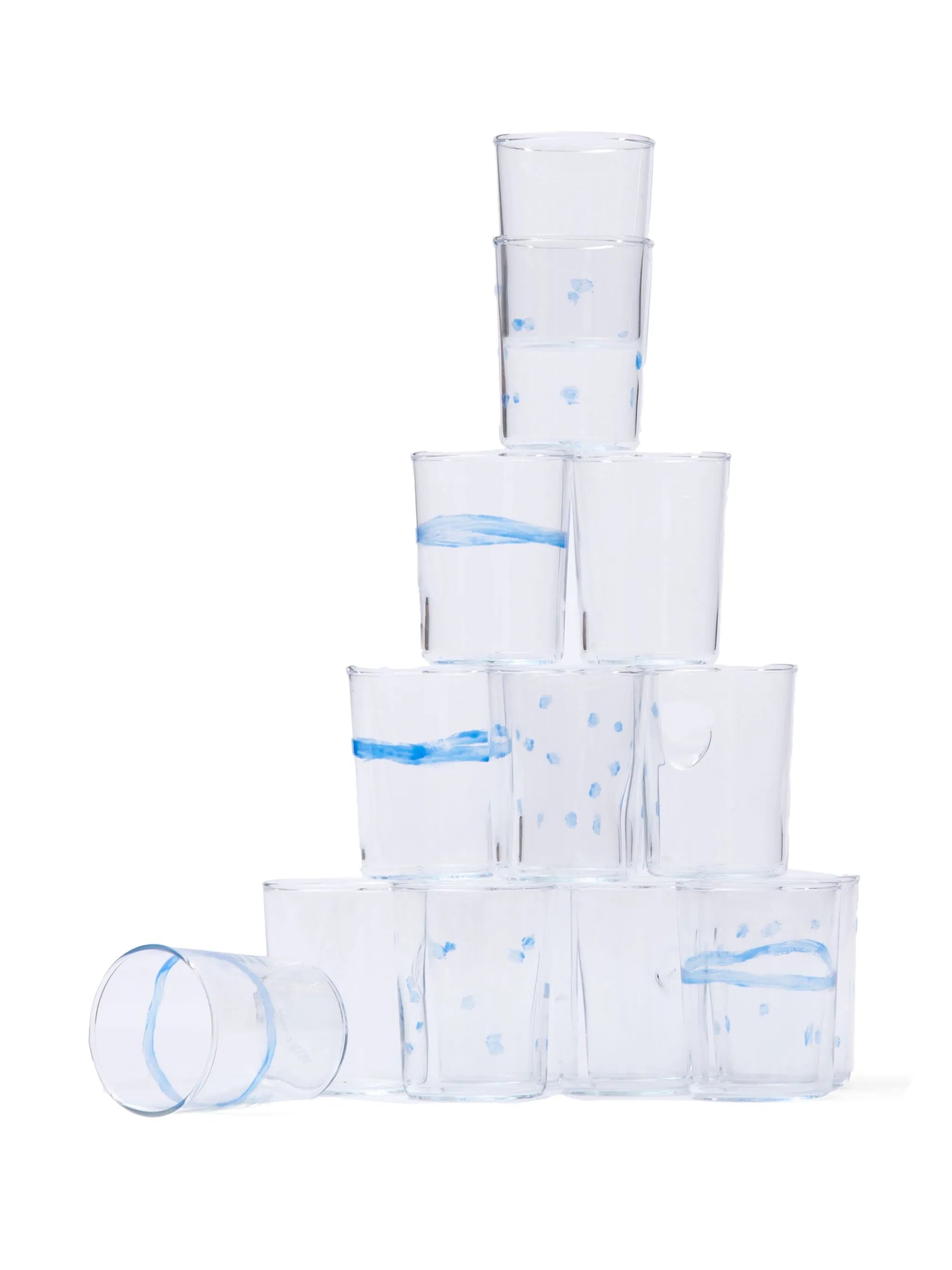 Soft Serve dotted glasses (set of four)