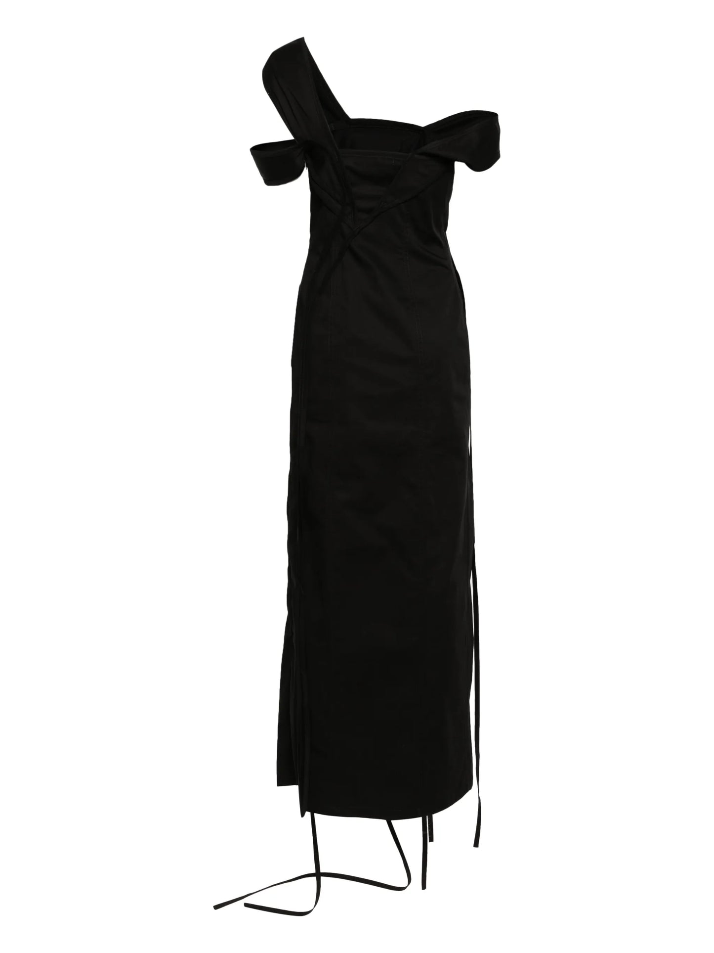 strap-detail cotton maxi dress