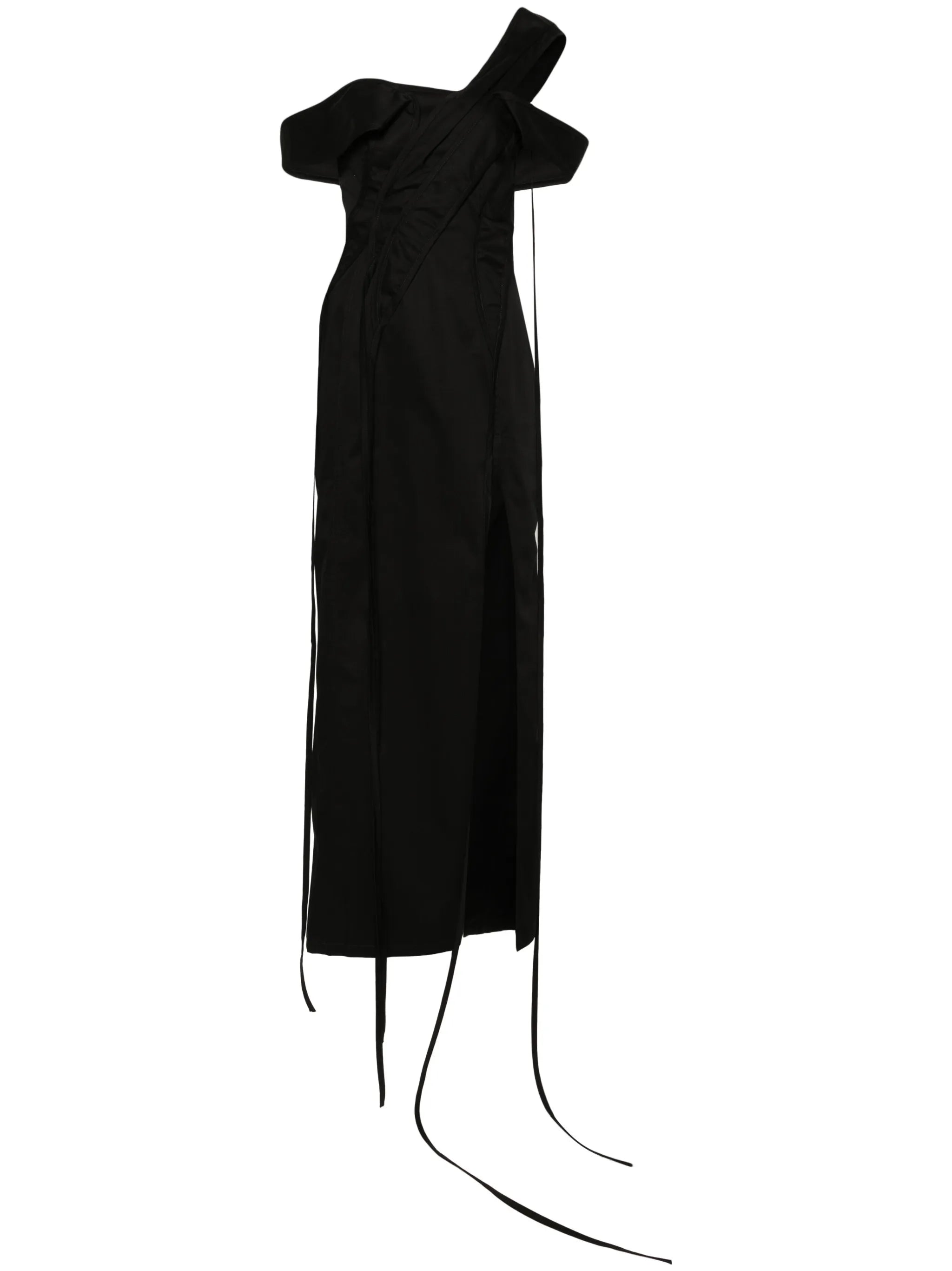 strap-detail cotton maxi dress