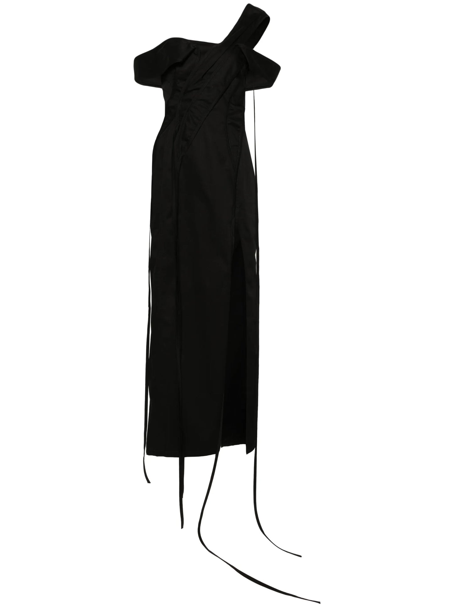 strap-detail cotton maxi dress
