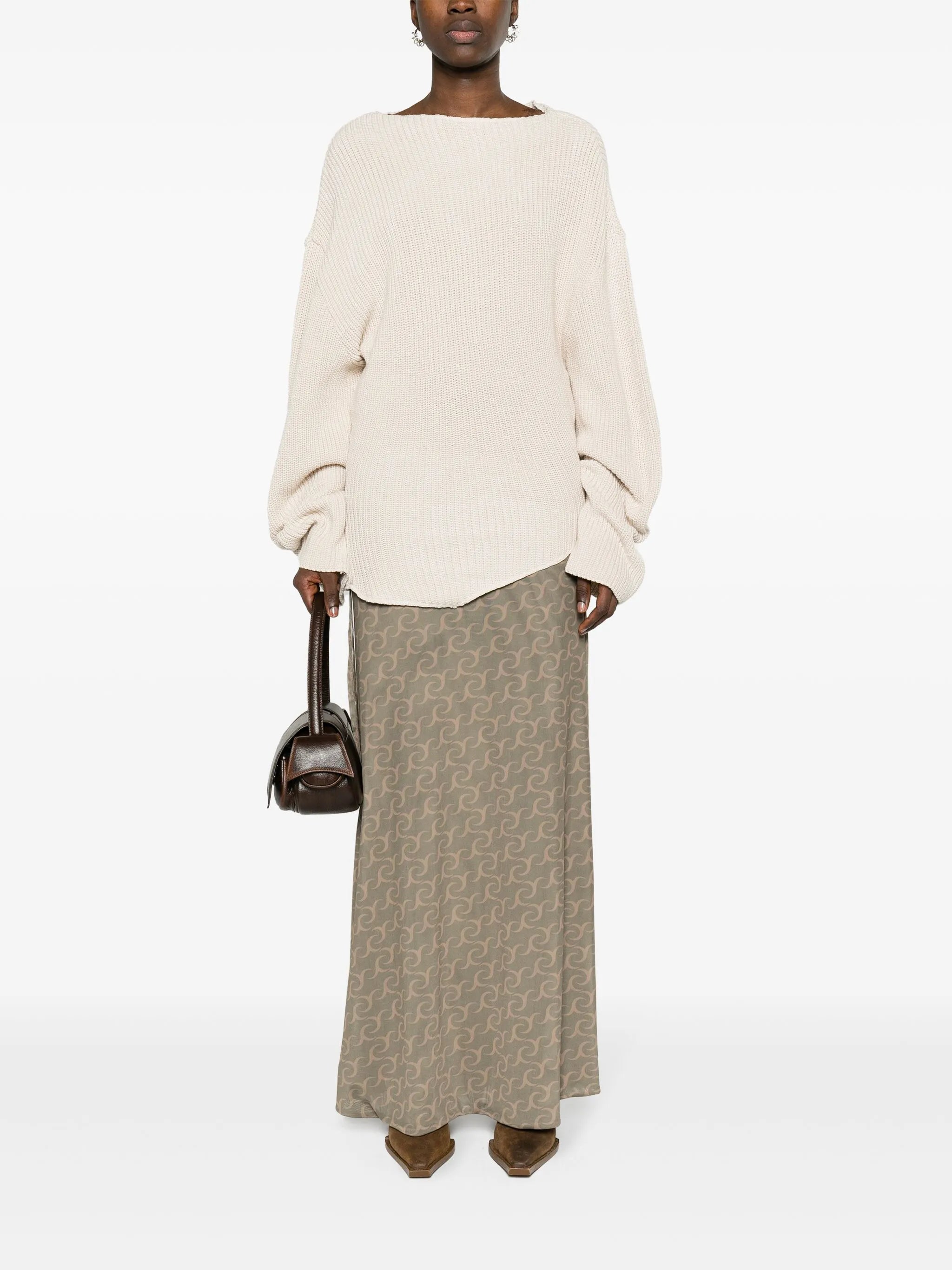 asymmetric cotton jumper