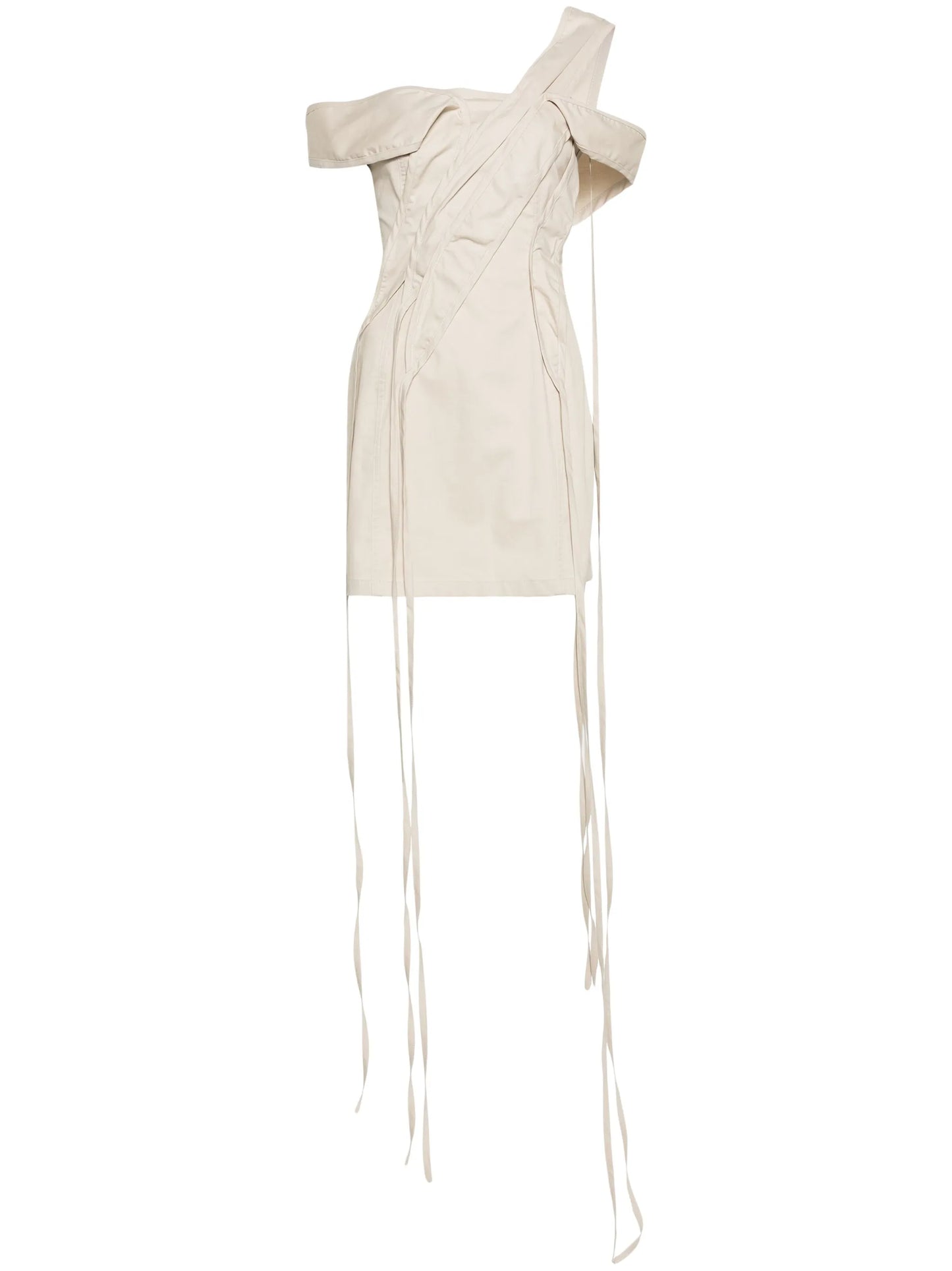 strap-detail twill minidress