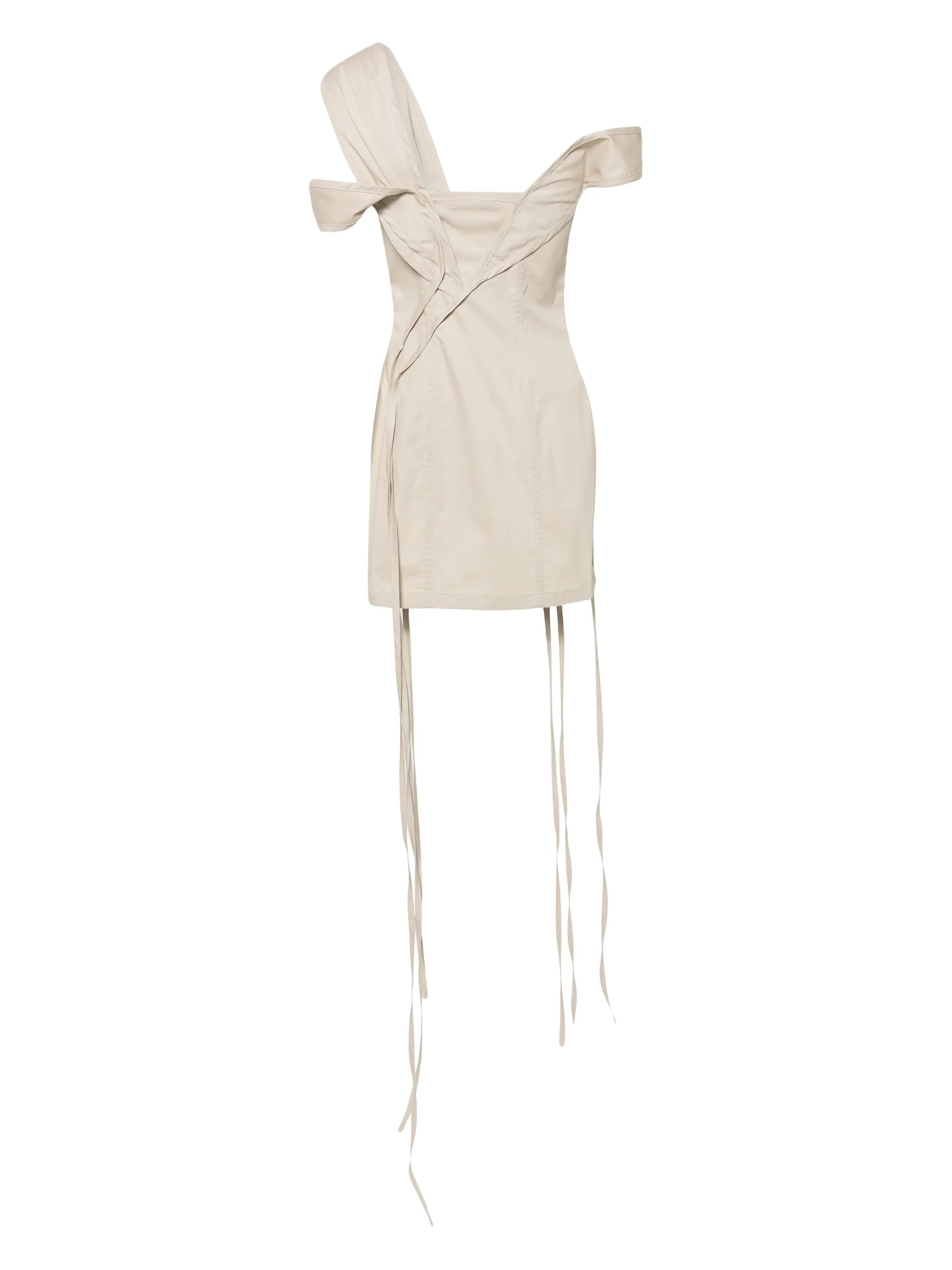 strap-detail twill minidress