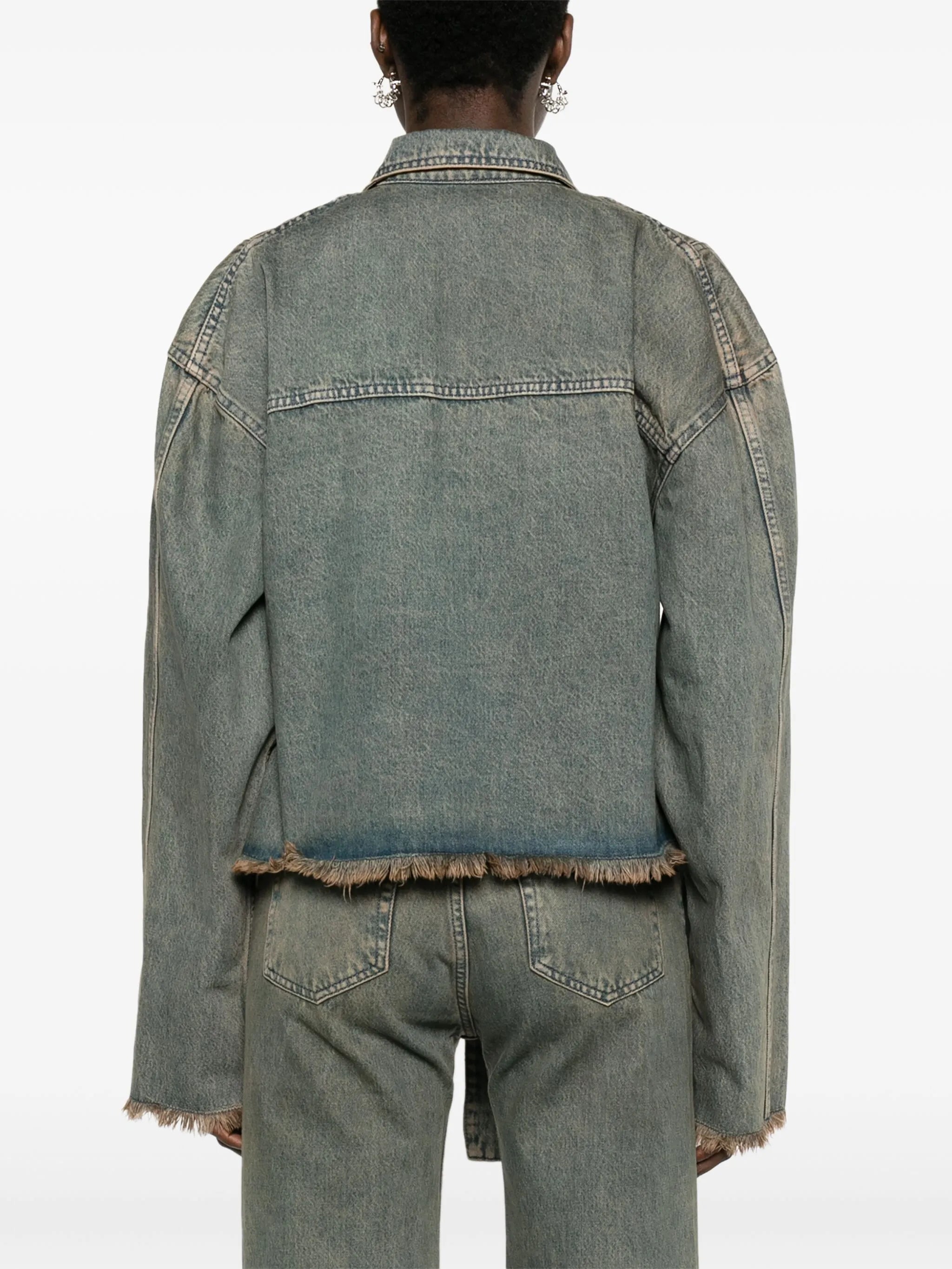 belted denim jacket