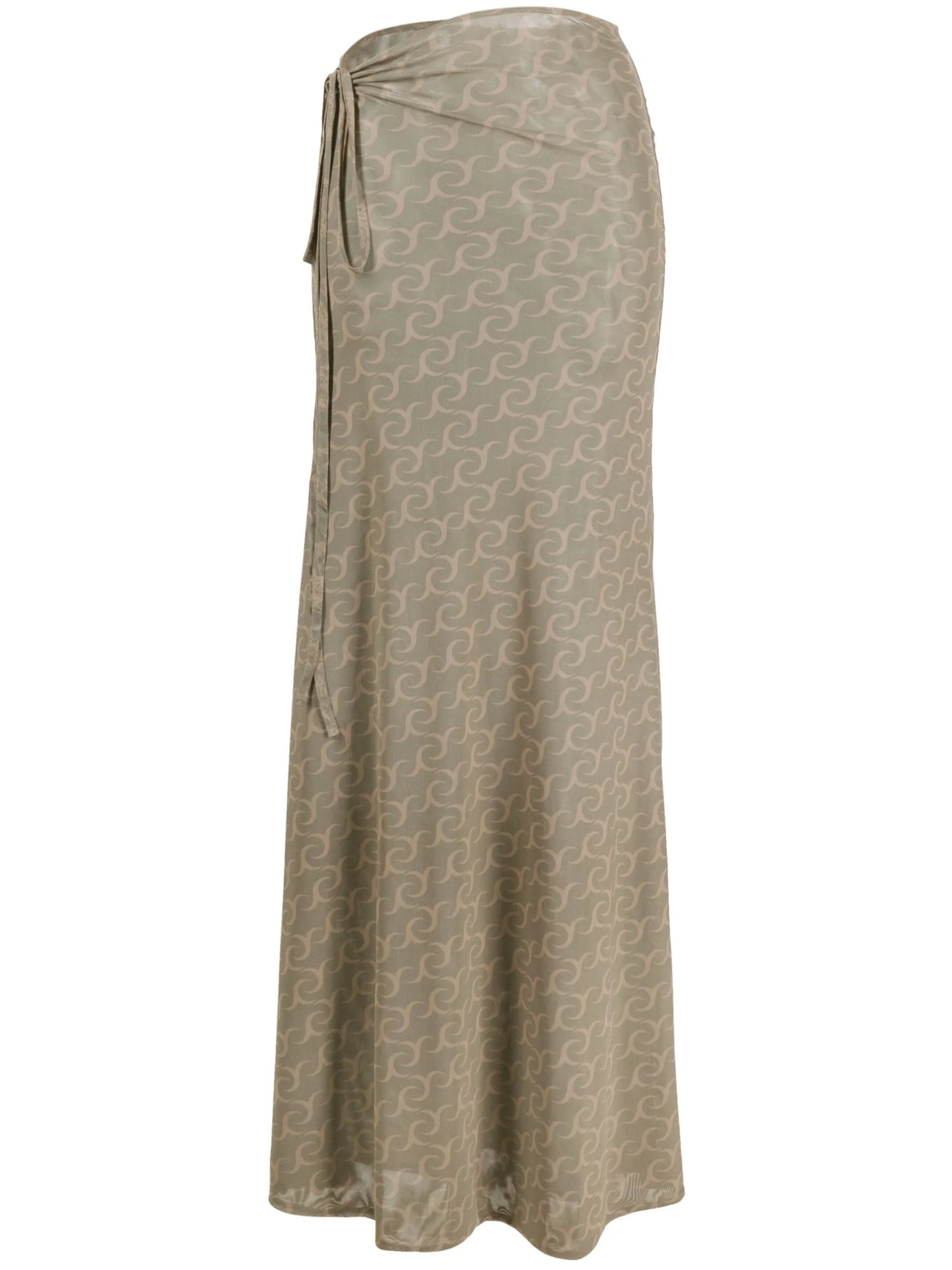 monogram-jacquard maxi skirt