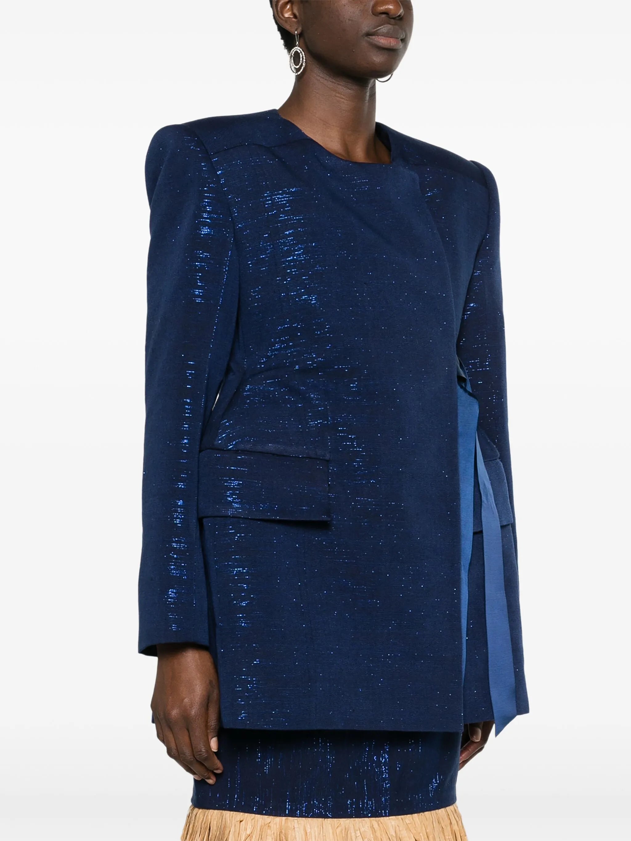 Shika Petiole Kente double-breasted blazer