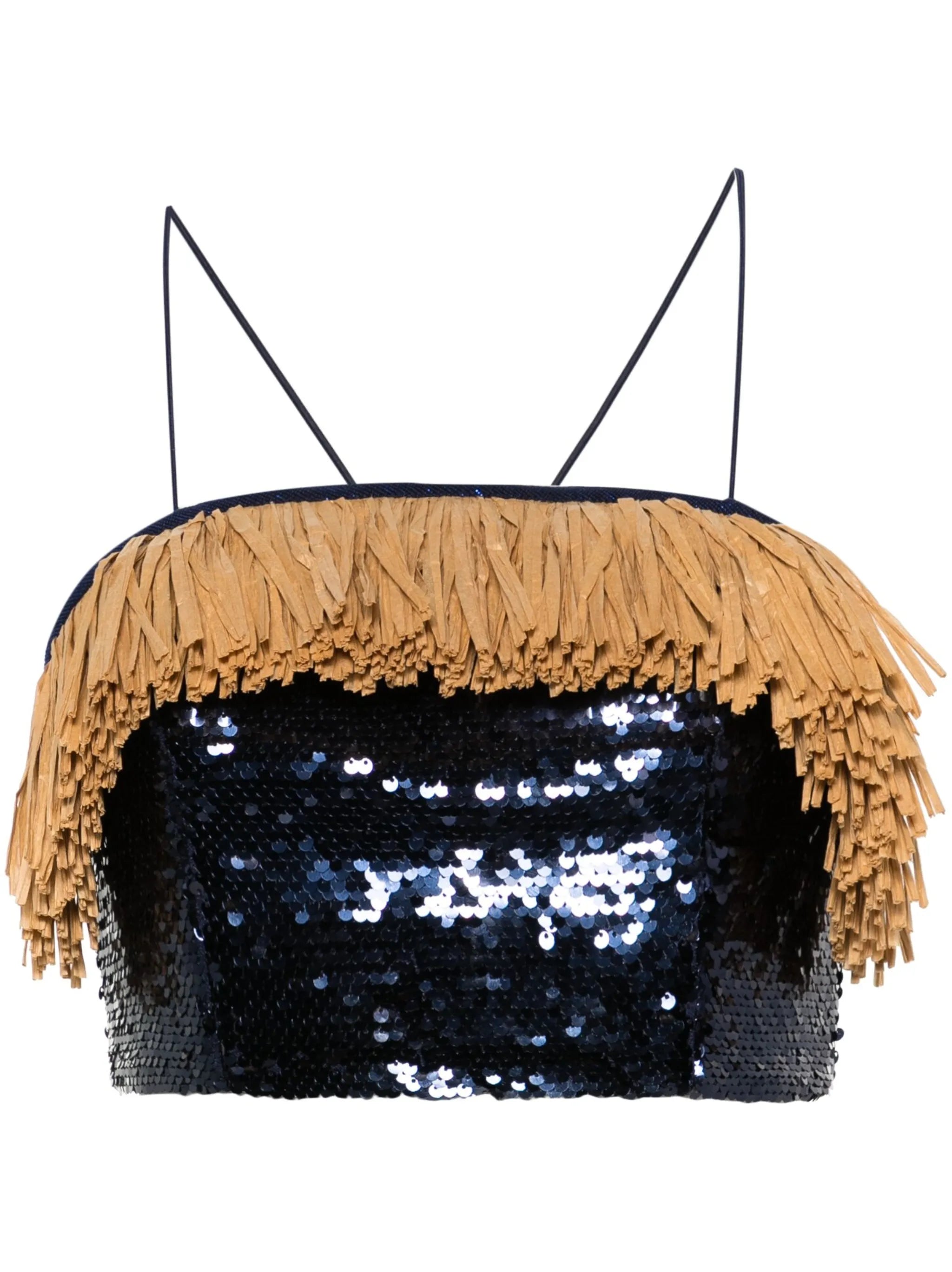Mlamli sequinned crop top