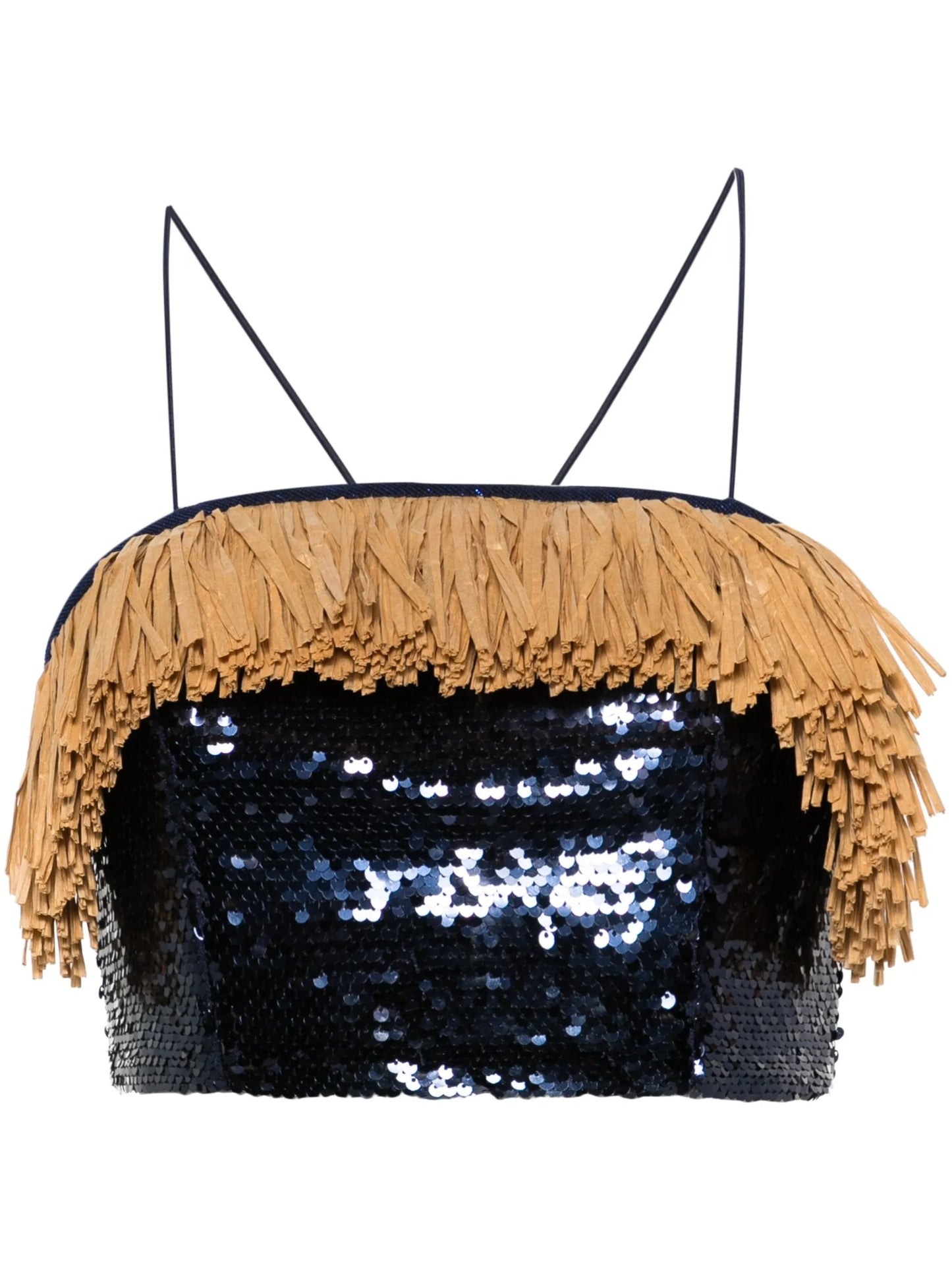 Mlamli sequinned crop top