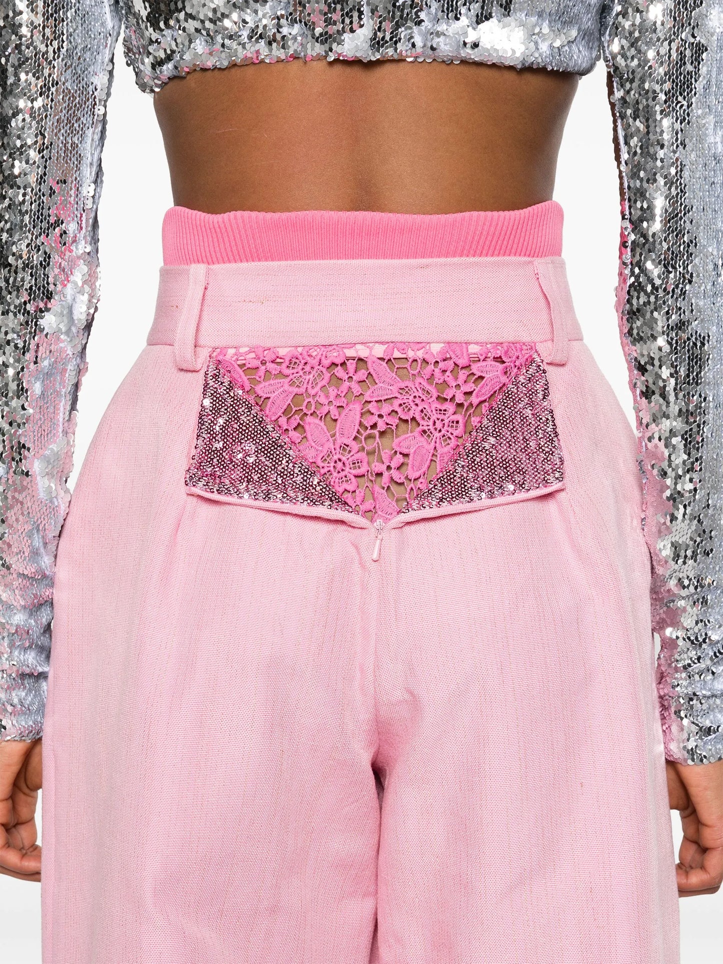 Street Sweeper fringed palazzo pants
