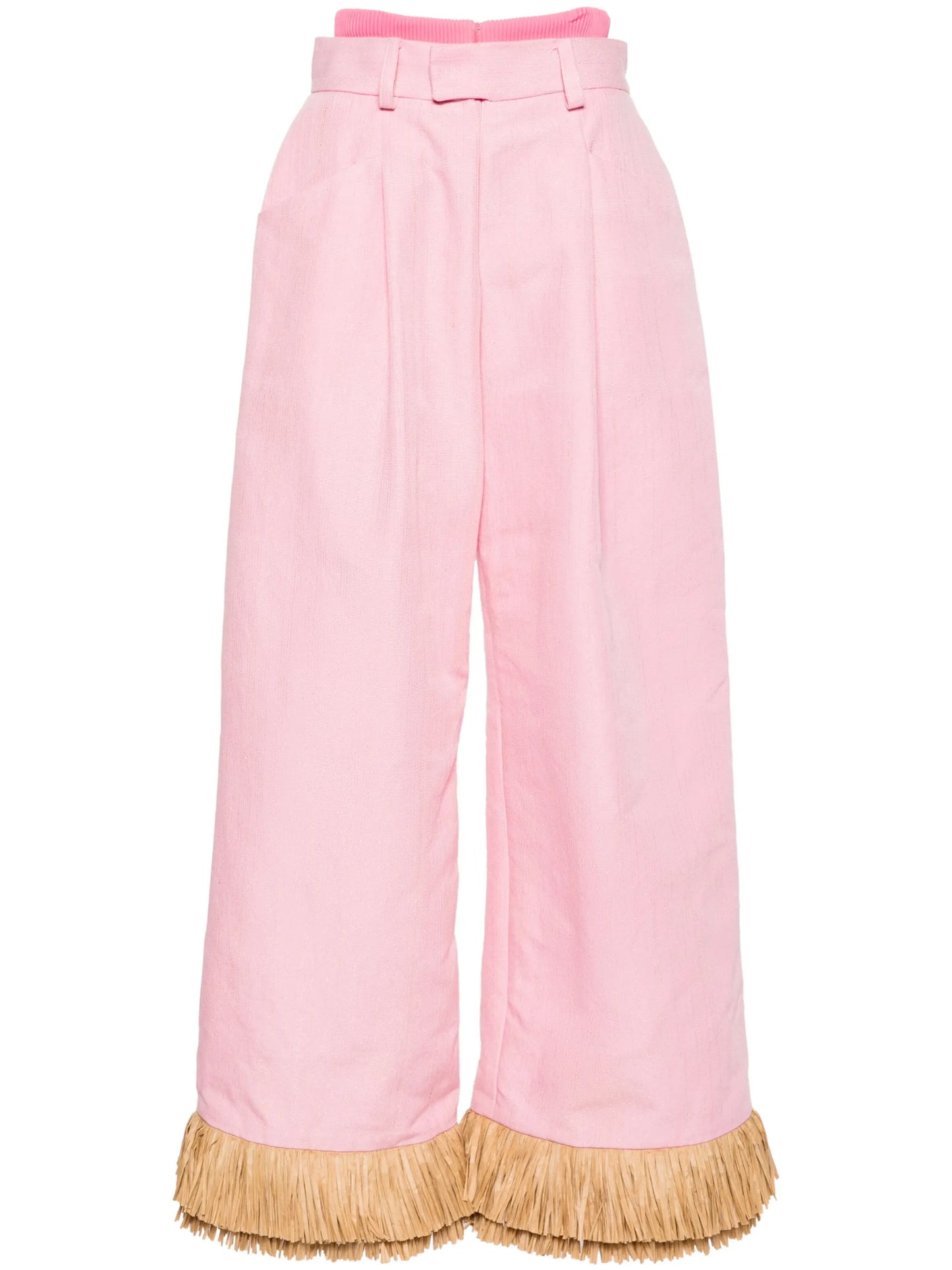Street Sweeper fringed palazzo pants