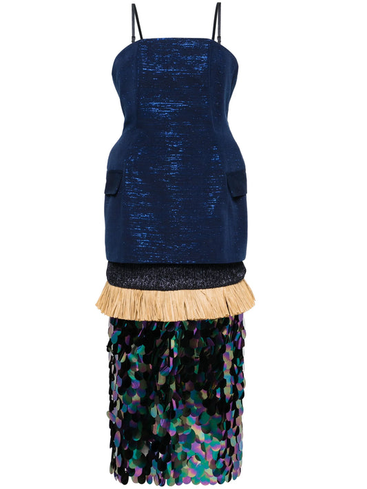 Cynthia Petiole Kente midi dress