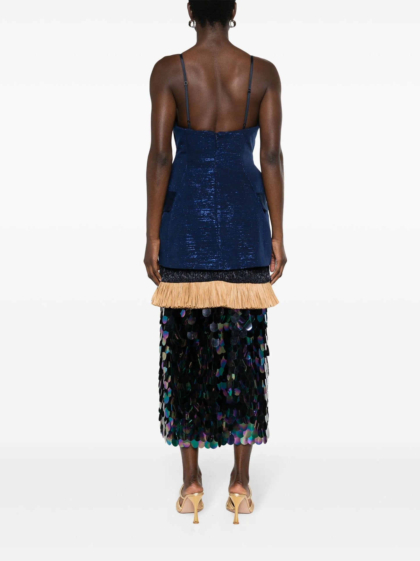 Cynthia Petiole Kente midi dress