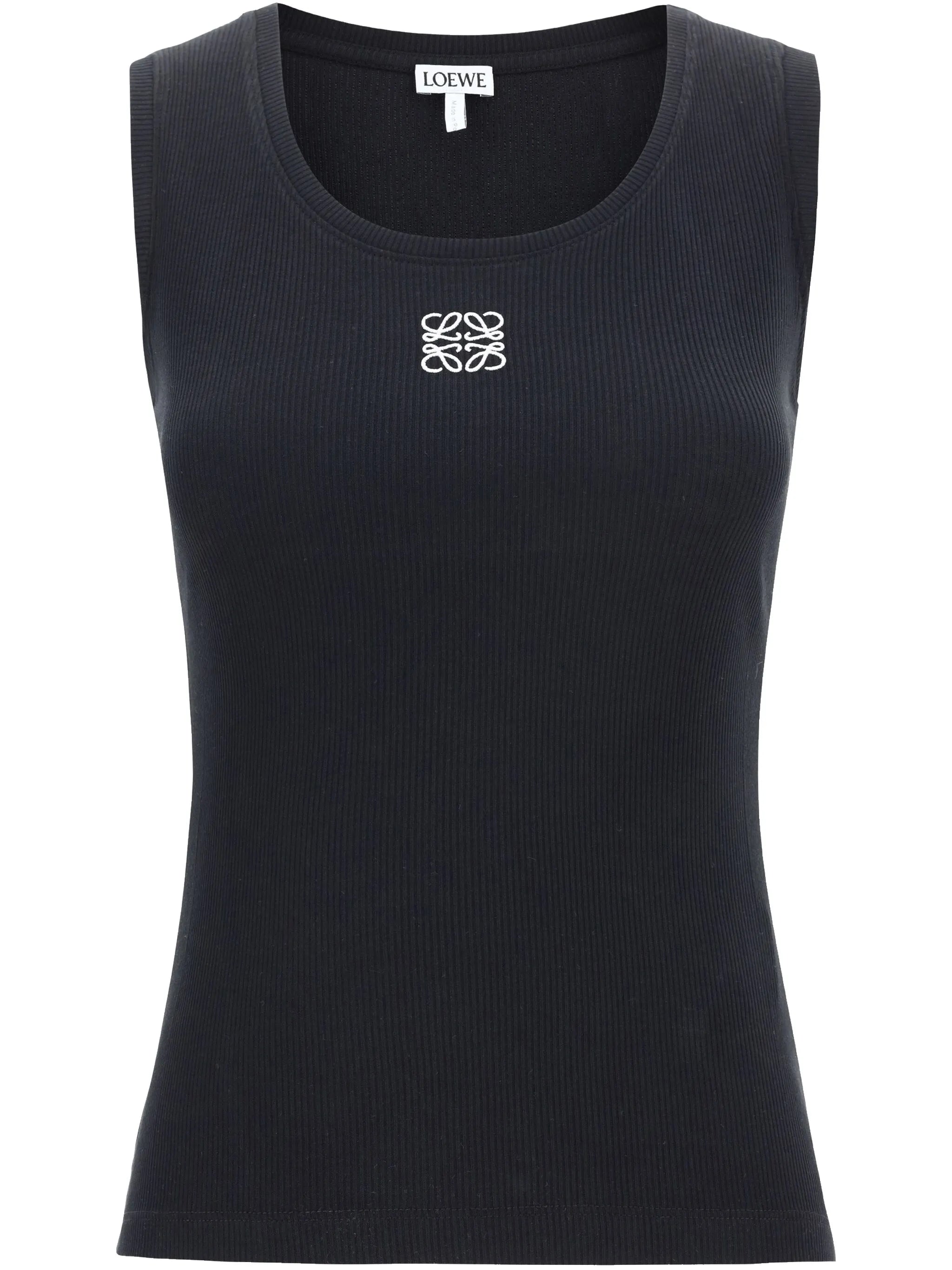 Anagram-embroidered top