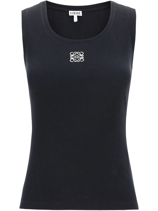 Anagram-embroidered top
