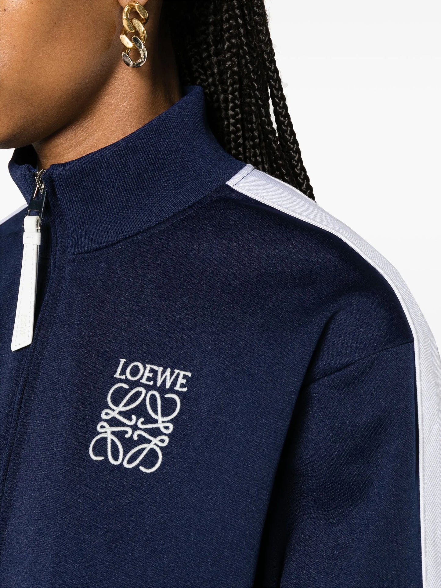 embroidered-logo technical-jersey jacket