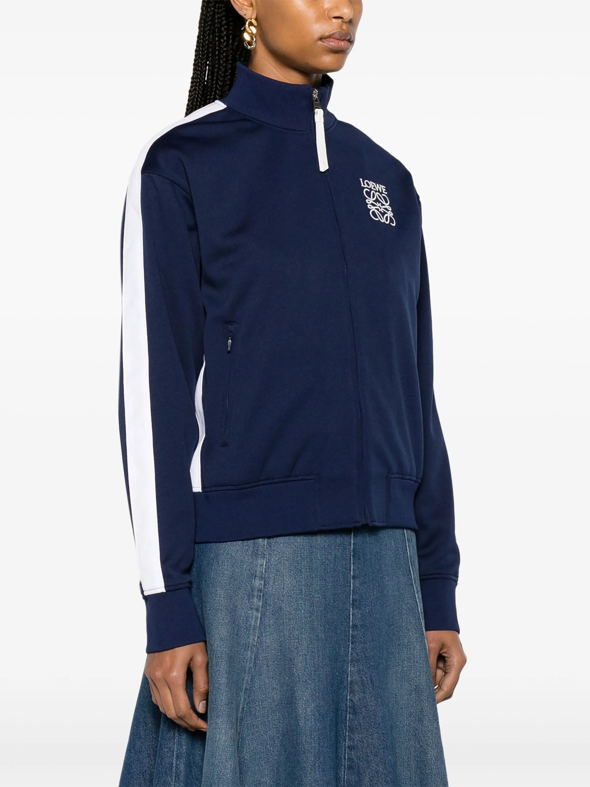 embroidered-logo technical-jersey jacket