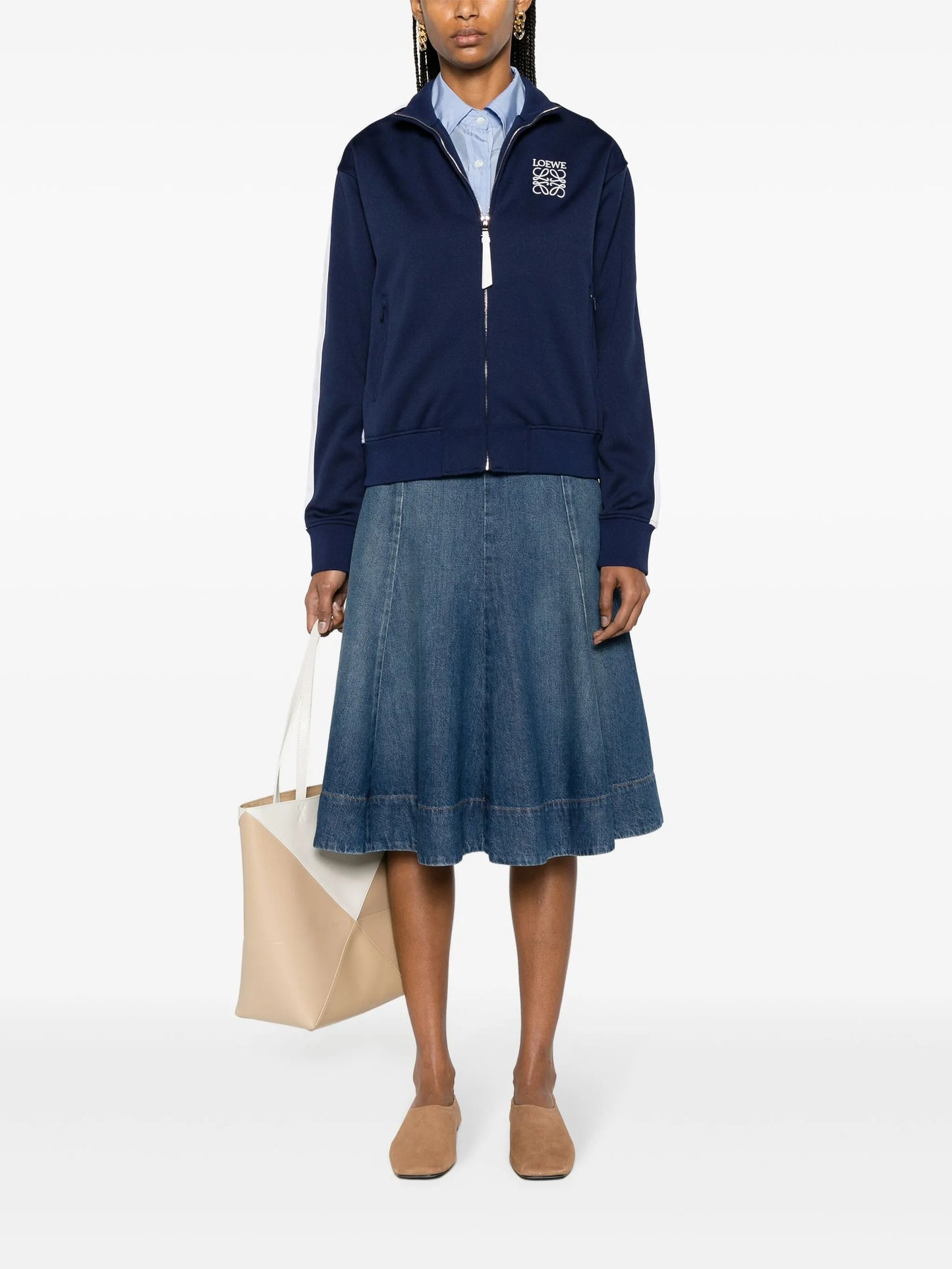 embroidered-logo technical-jersey jacket