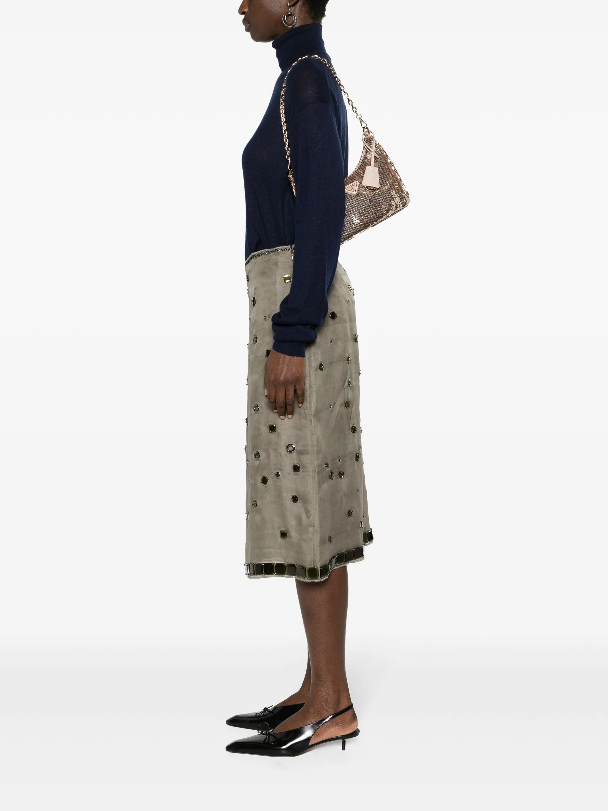 Re-Edition sequin-embellished shoulder bag