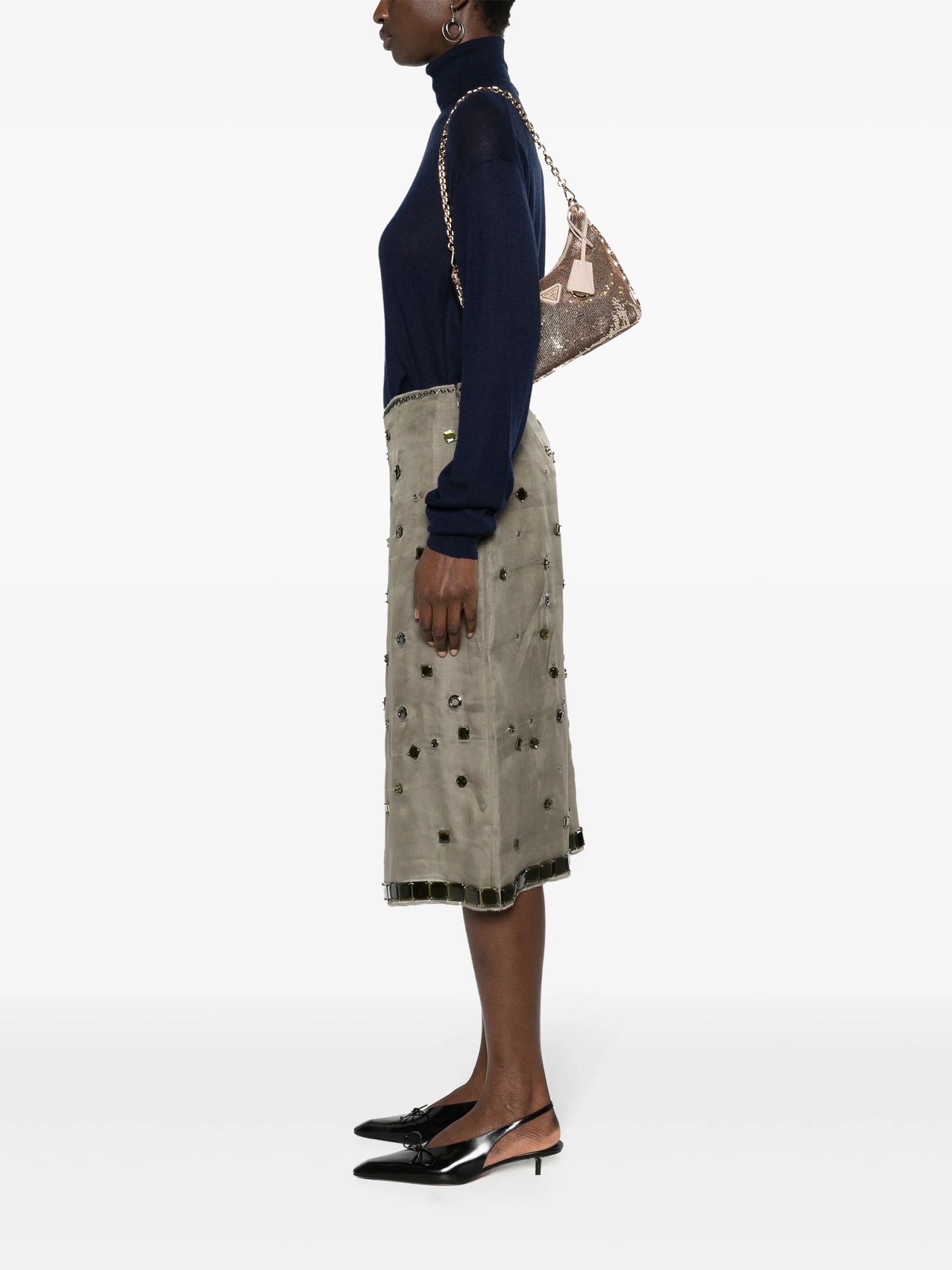Re-Edition sequin-embellished shoulder bag
