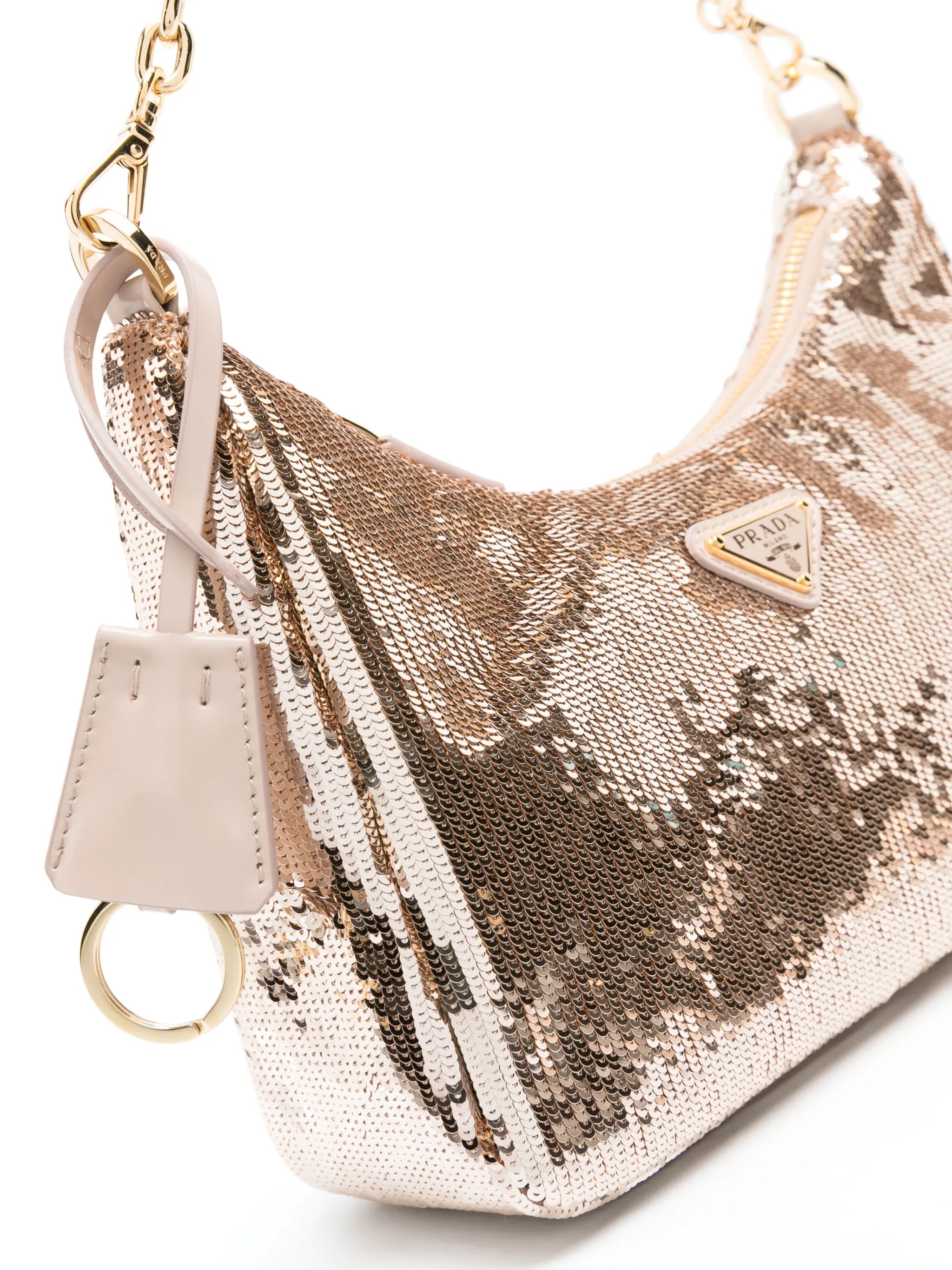 Re-Edition sequin-embellished shoulder bag