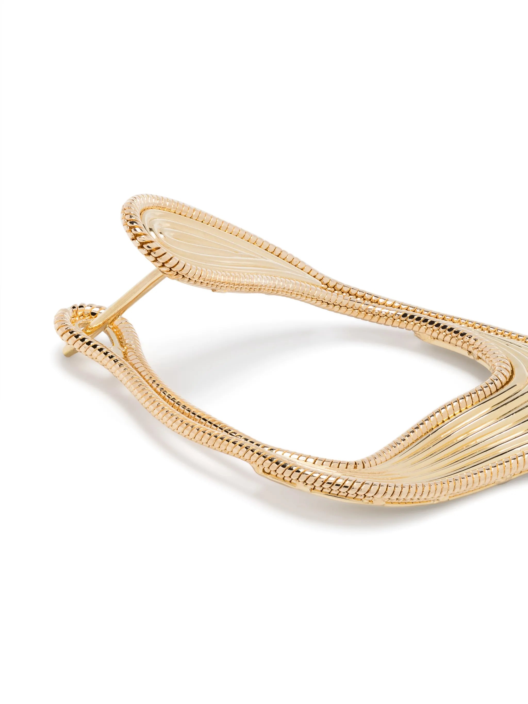 18kt yellow gold Stream Lines Loop earrings