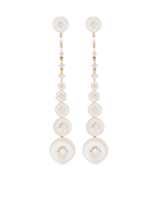 18kt Yellow Gold Surrounding diamond earrings