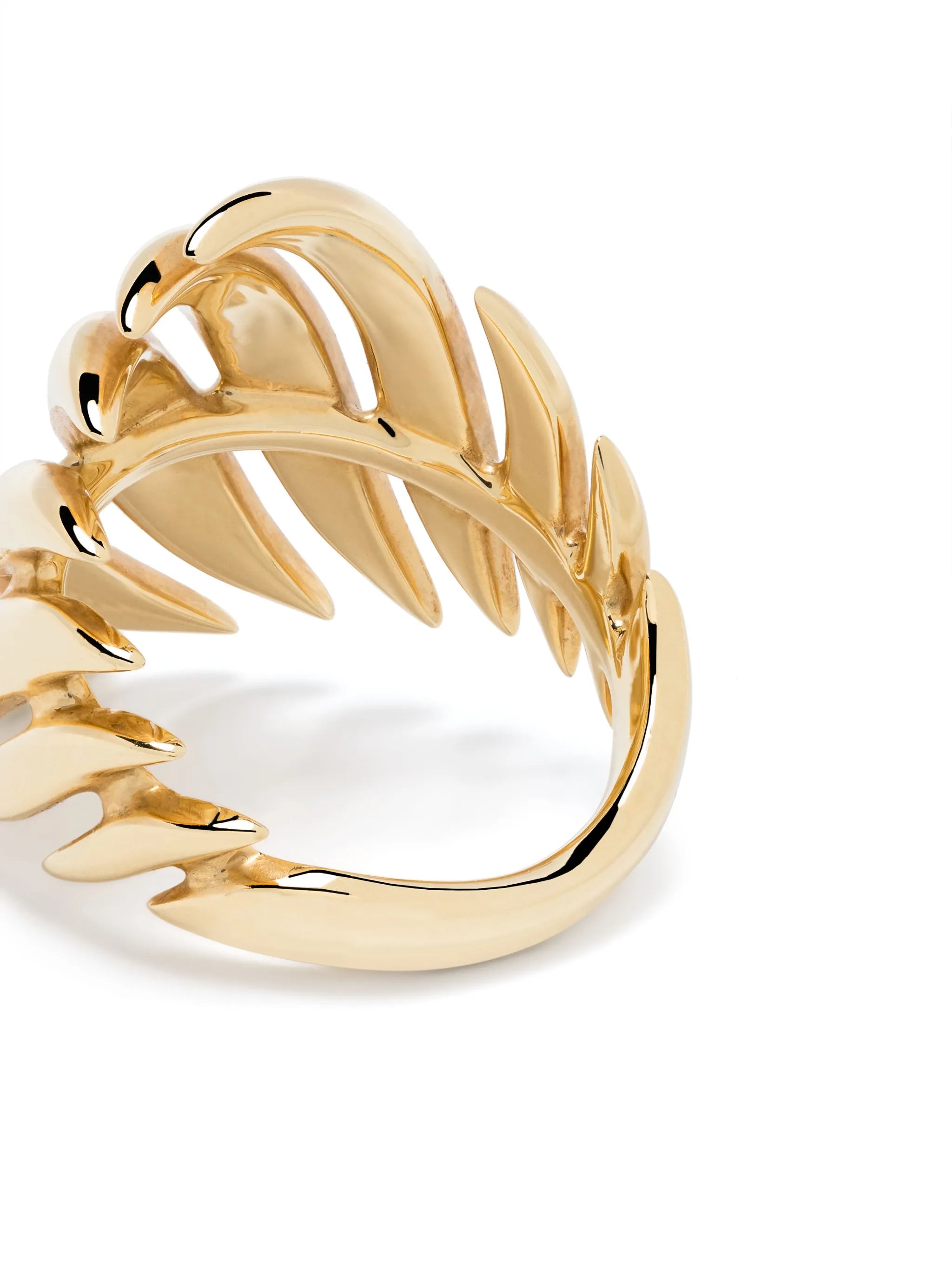 18kt Yellow Gold Flame Medium band ring