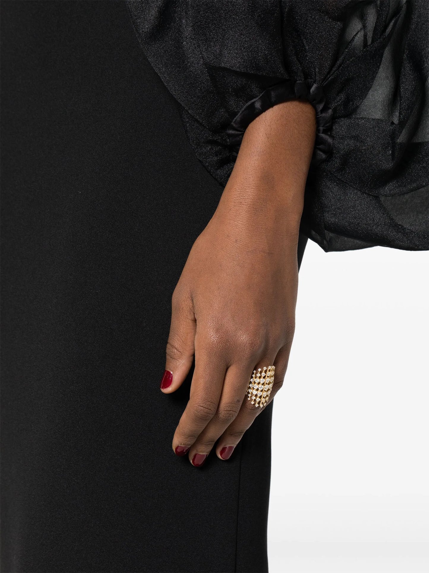 18kt Yellow Gold Disco Medium diamond ring