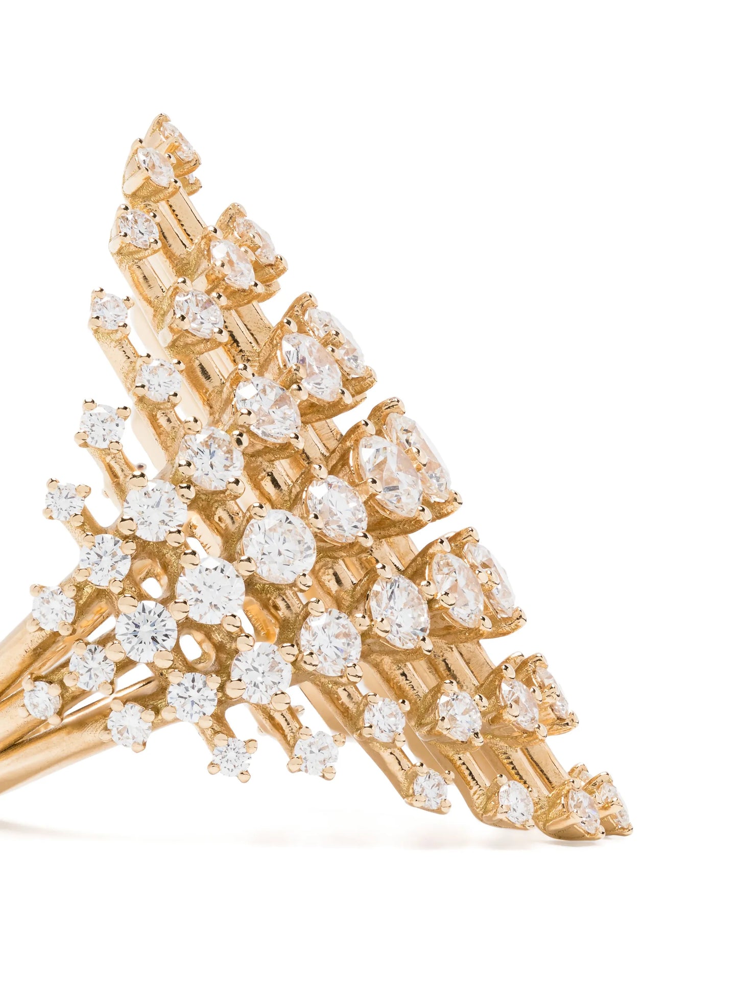 18kt Yellow Gold Disco Medium diamond ring