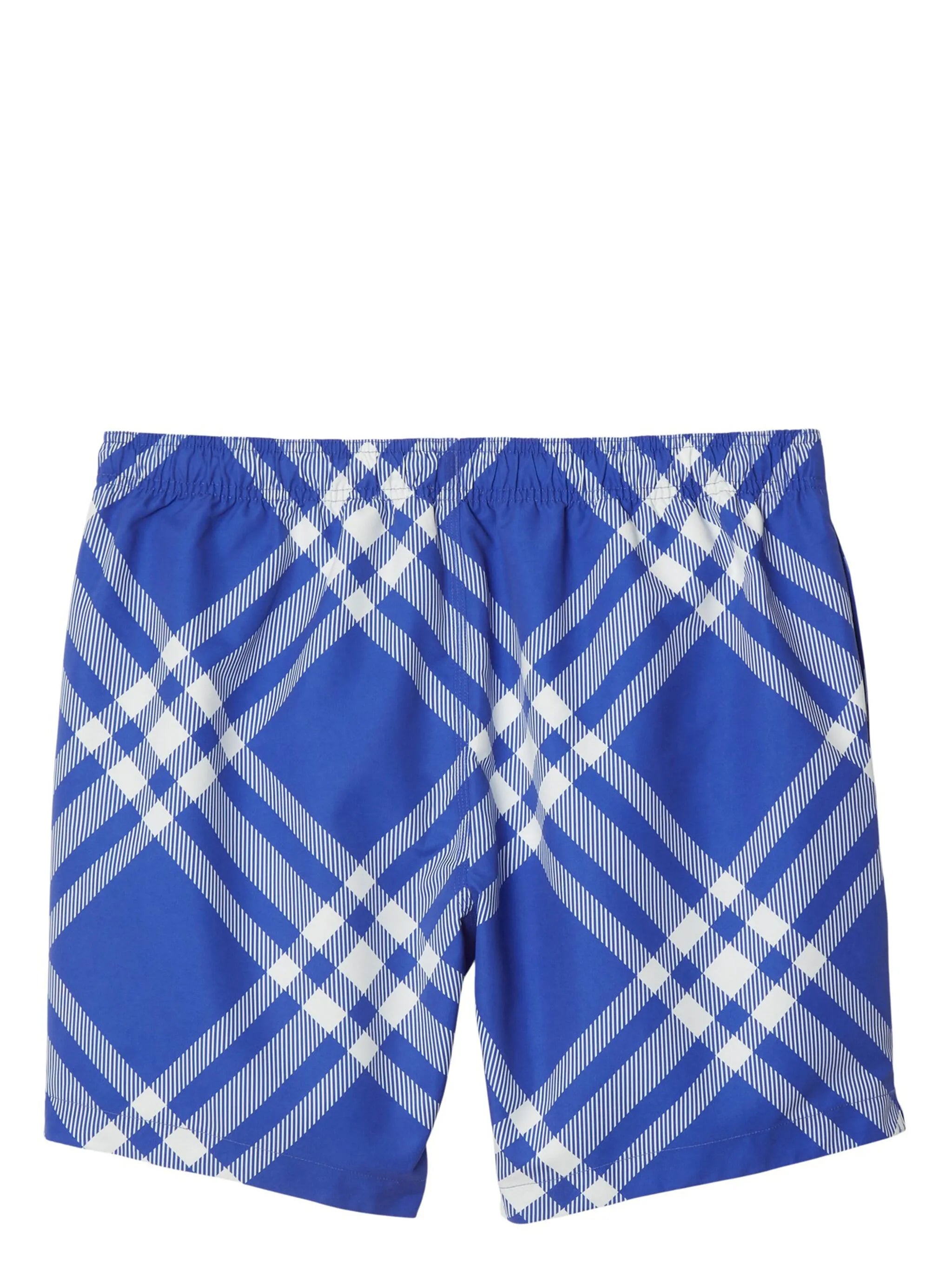 check-print swim shorts