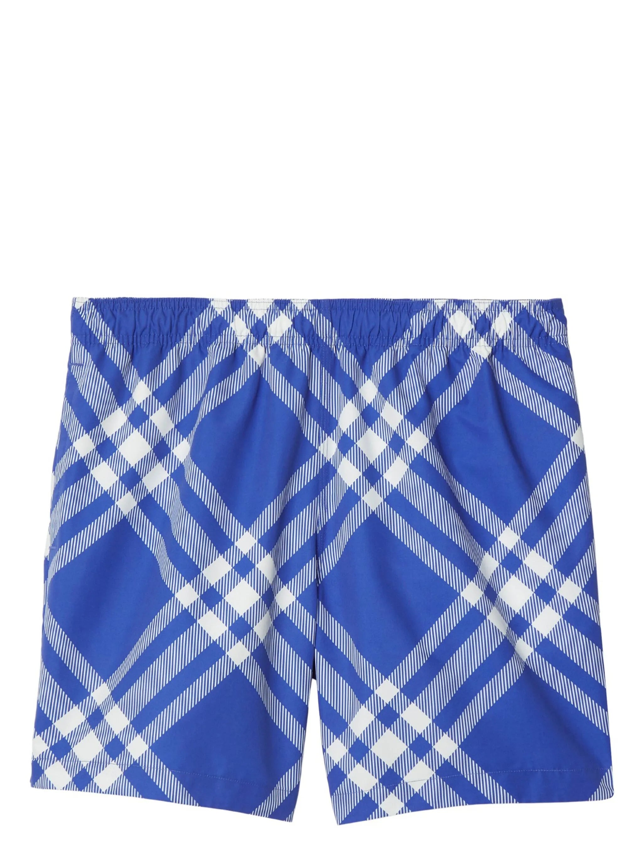 check-print swim shorts