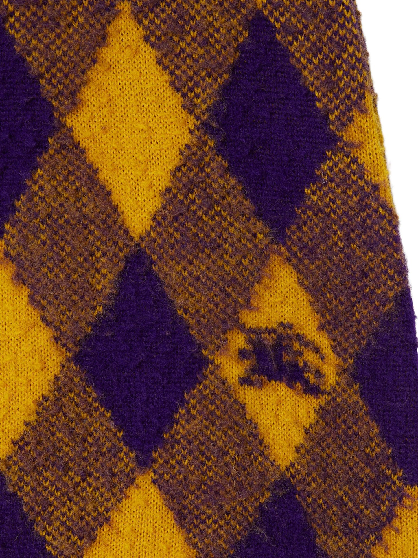 Argyle check-pattern knitted skirt