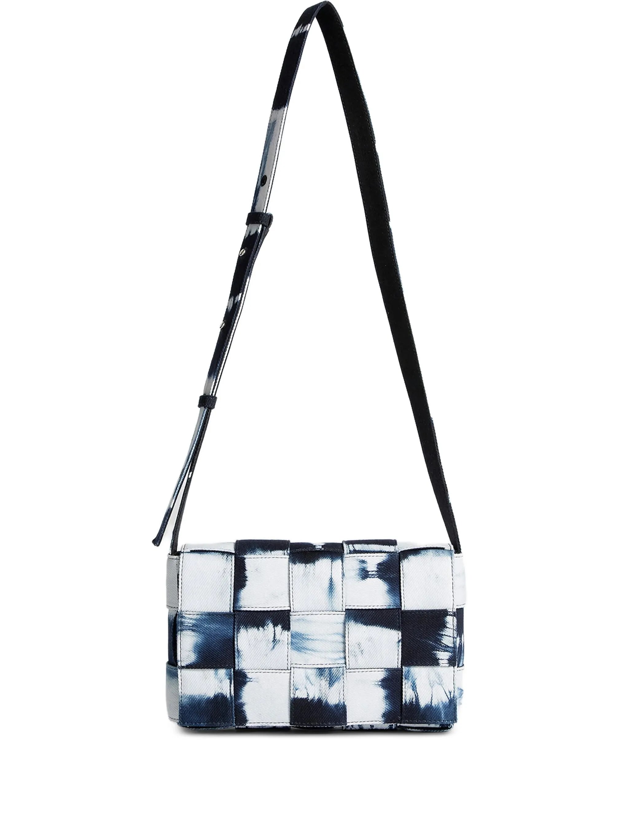 Cassette denim messenger bag