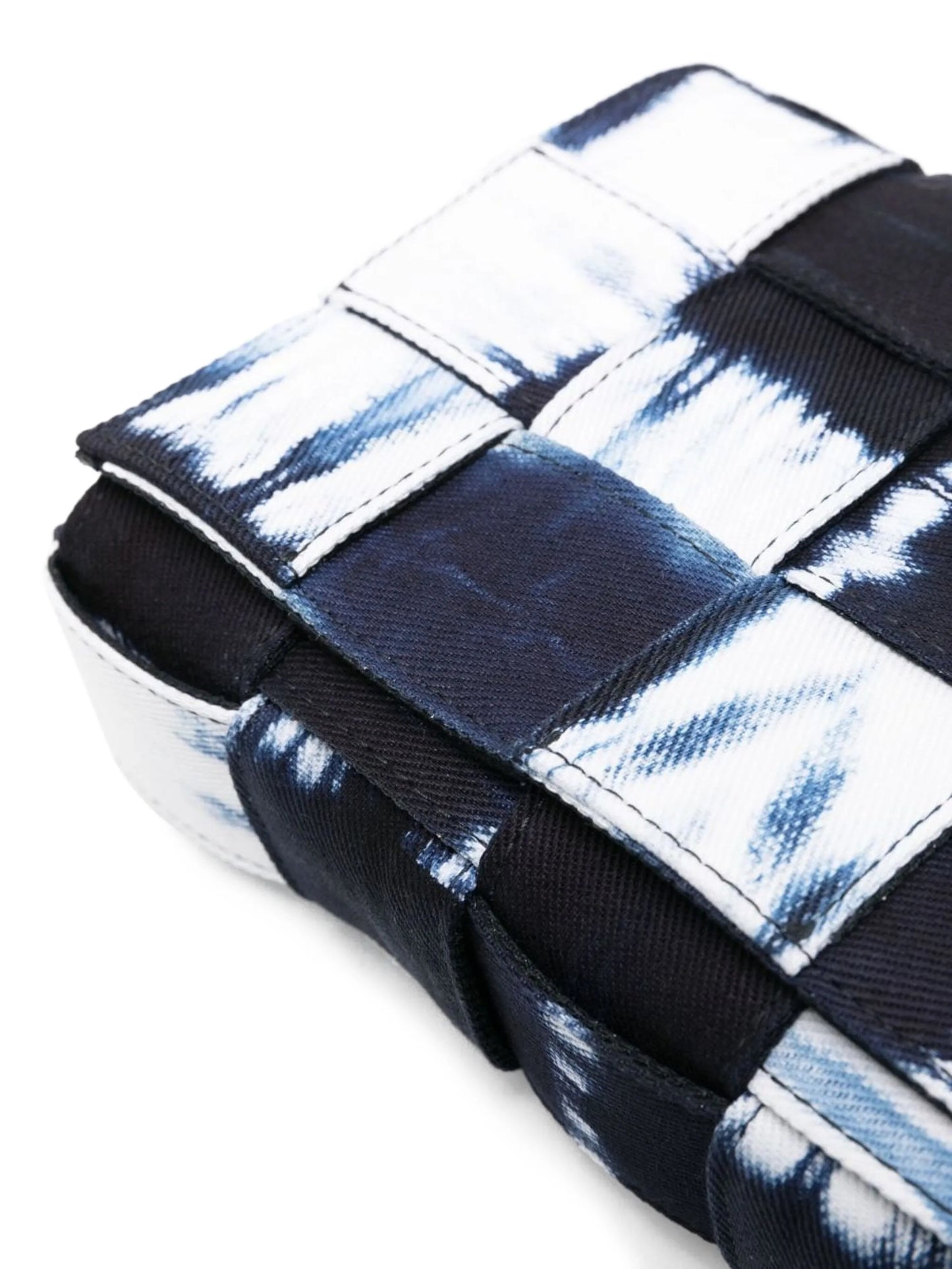 Cassette denim messenger bag