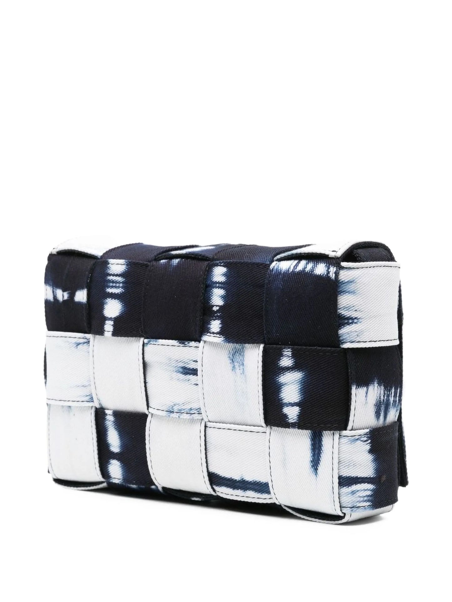 Cassette denim messenger bag