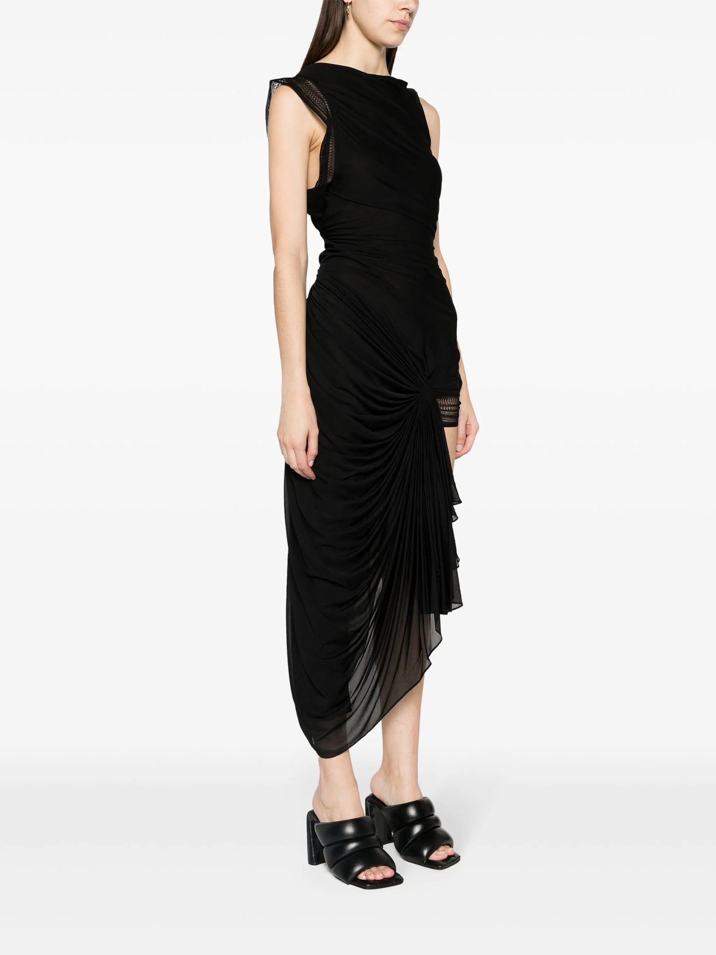 Galathea asymmetric midi dress