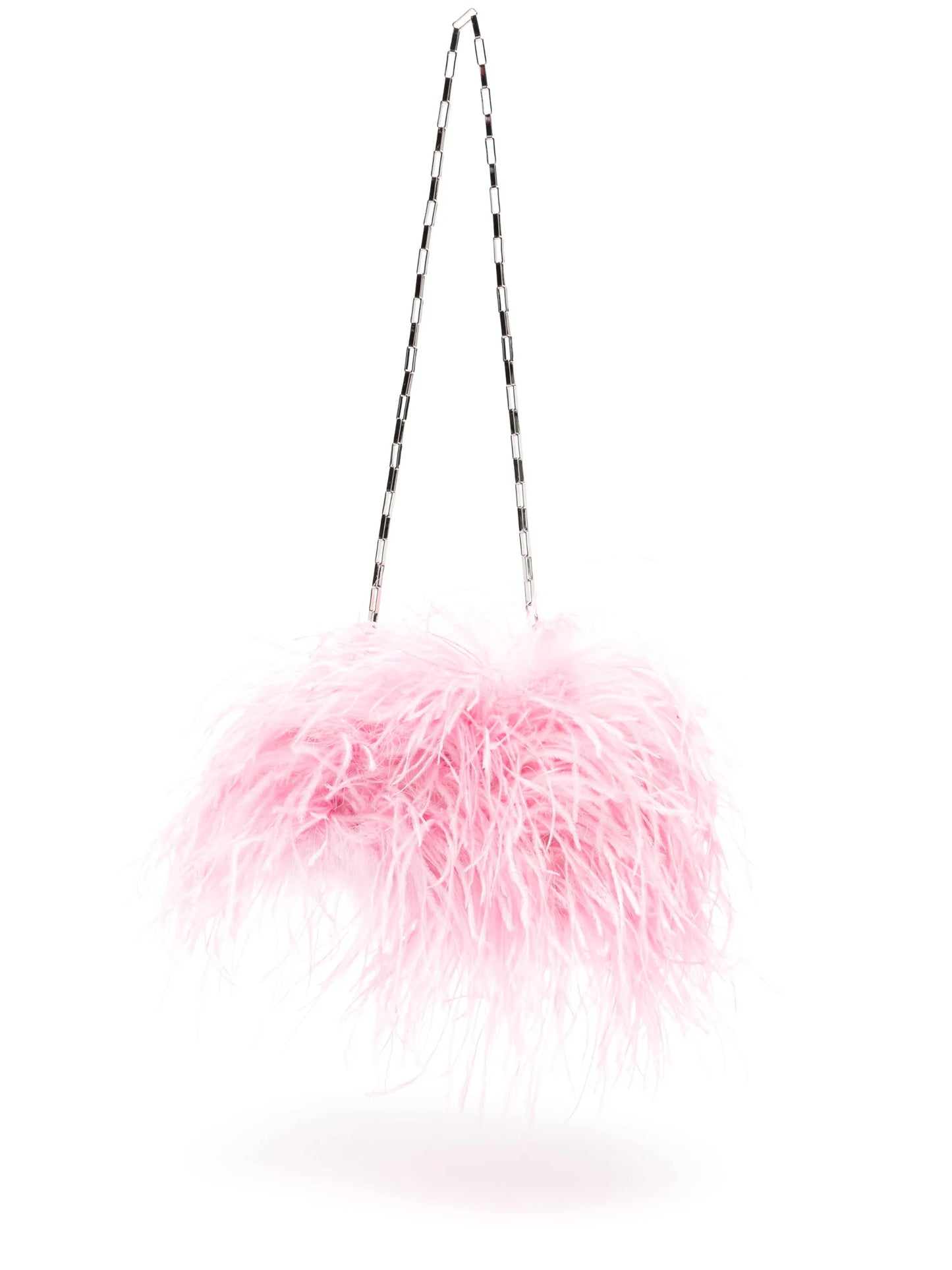 Midnight Satin feathers clutch