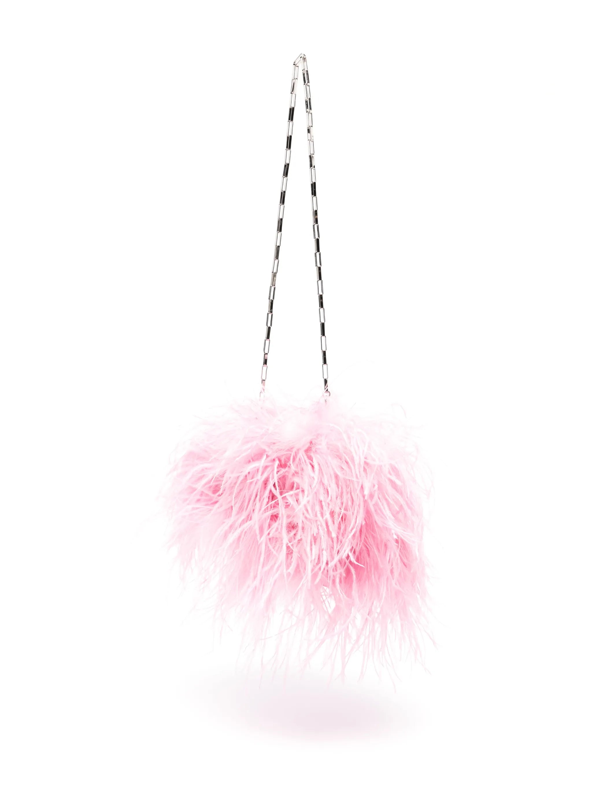 Midnight Satin feathers clutch