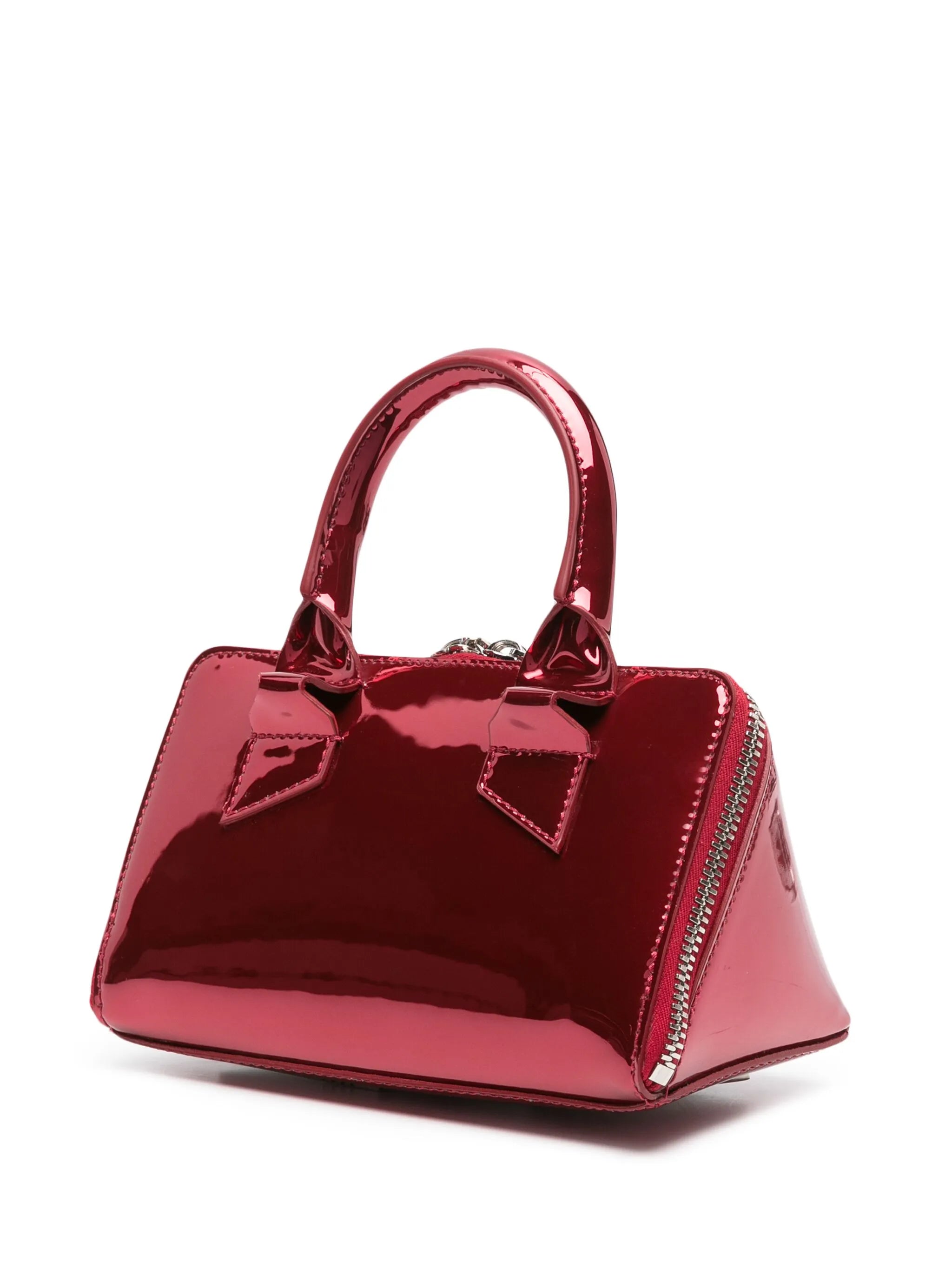 Friday laminated leather shoulder bag