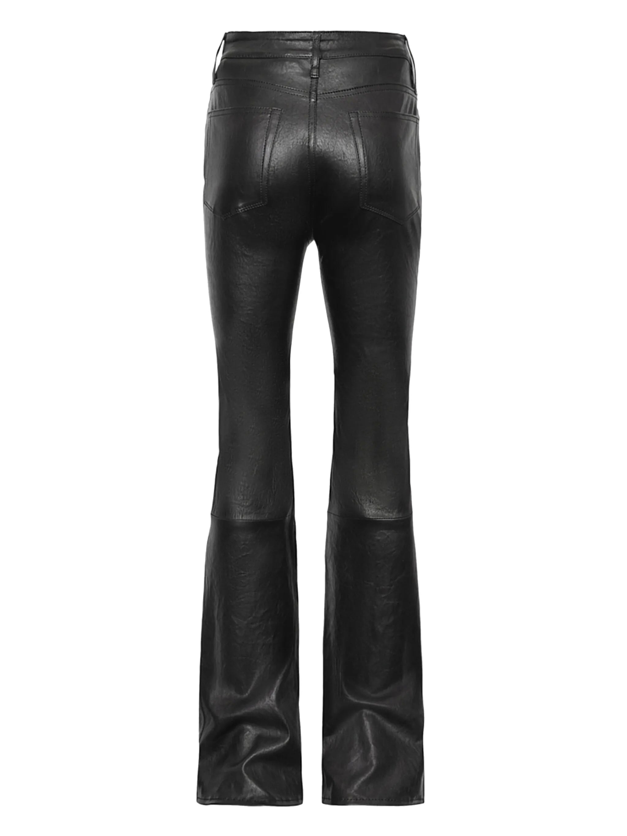 The Slim Stacked leather trousers