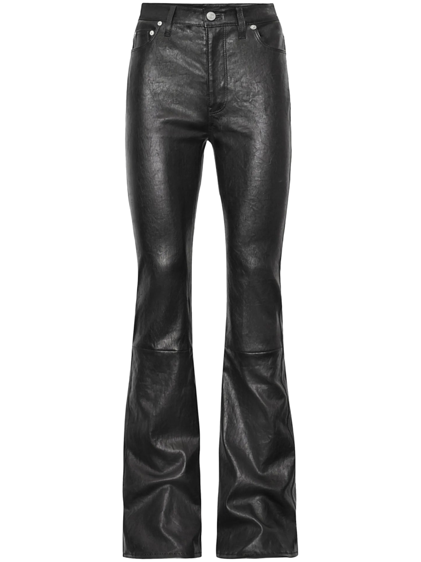 The Slim Stacked leather trousers