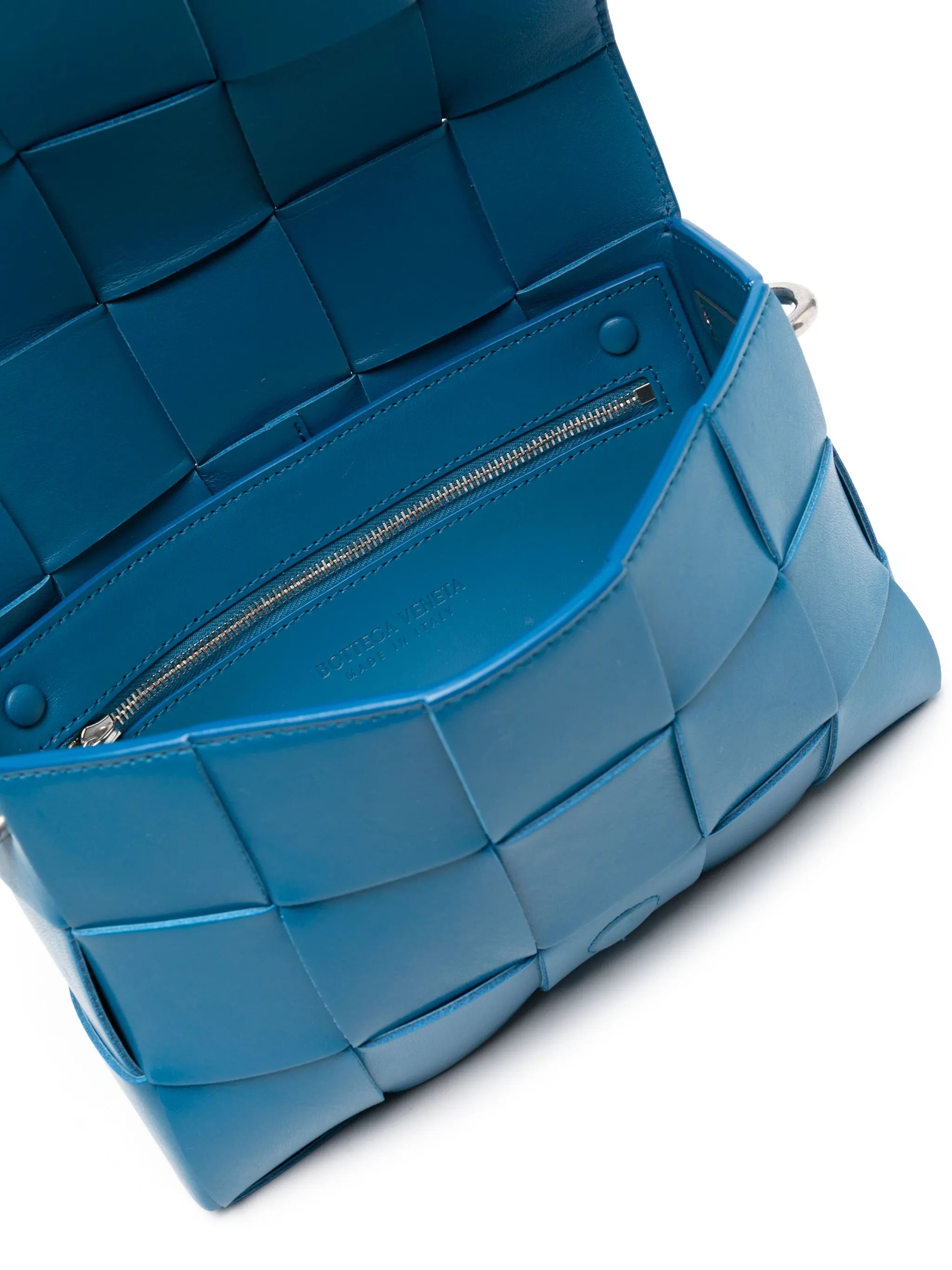 Cassette leather messenger bag