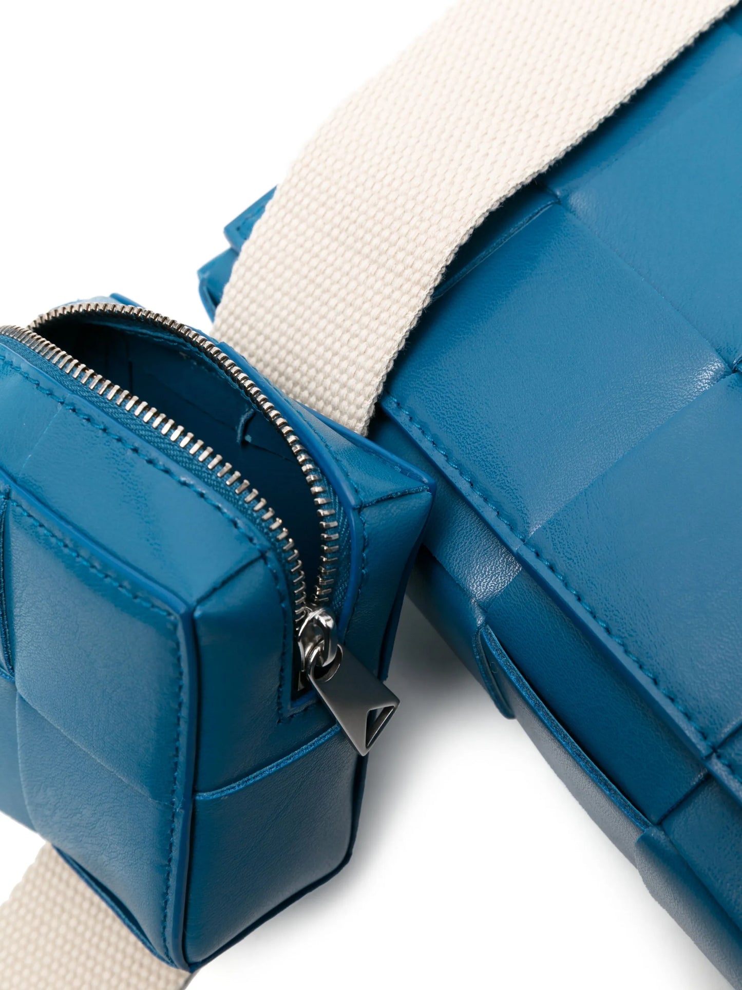 Cassette leather messenger bag