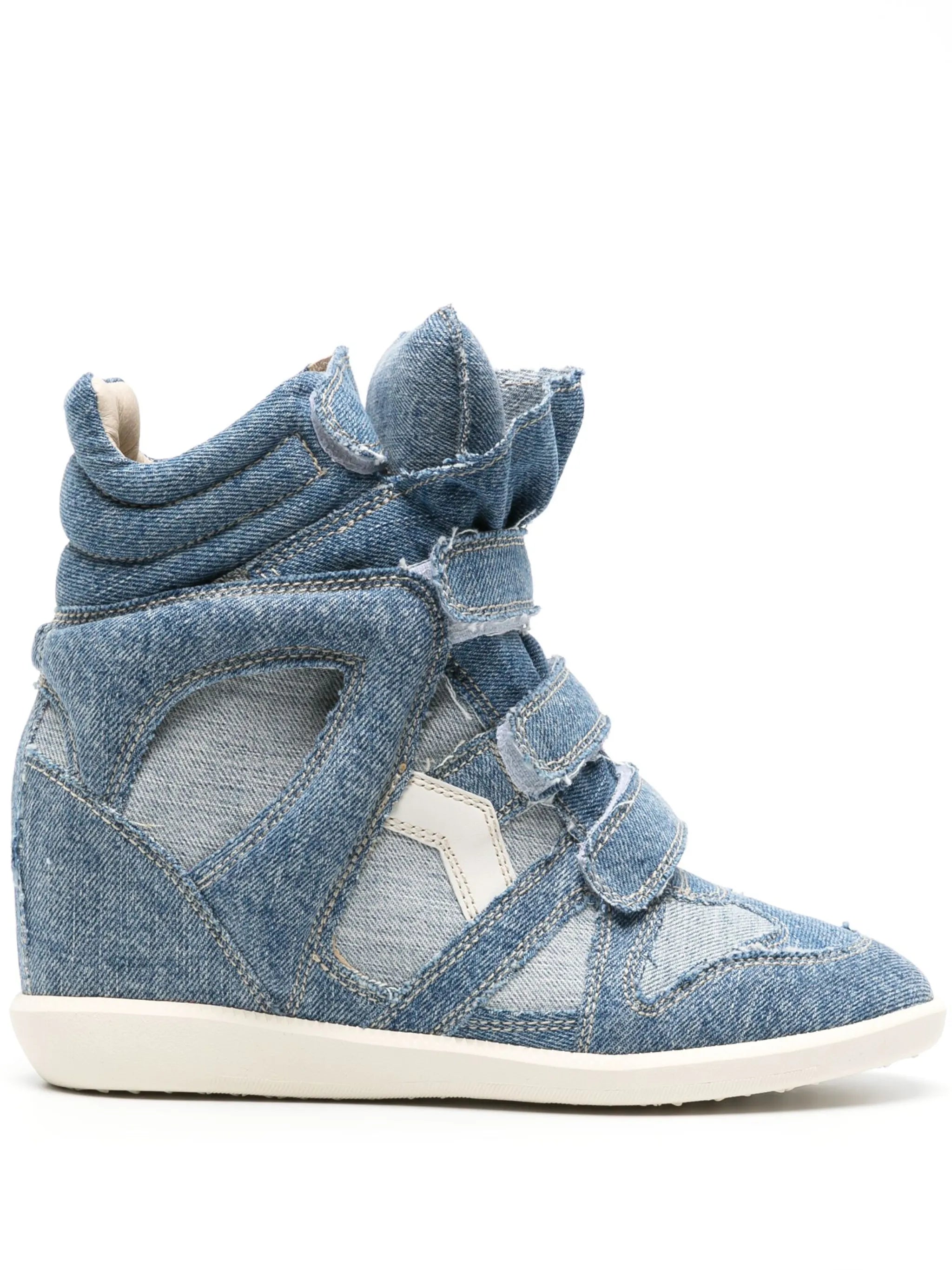 Bekett denim high-top sneakers