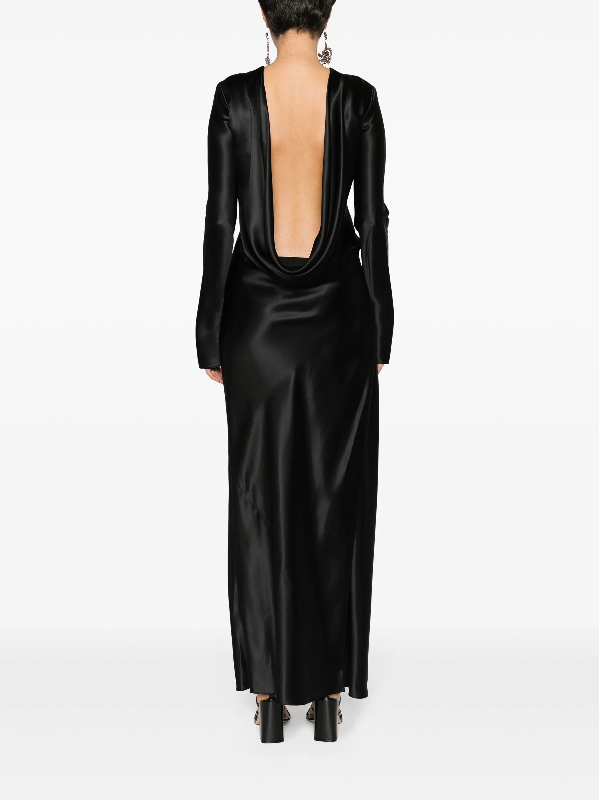 Palladium satin maxi dress