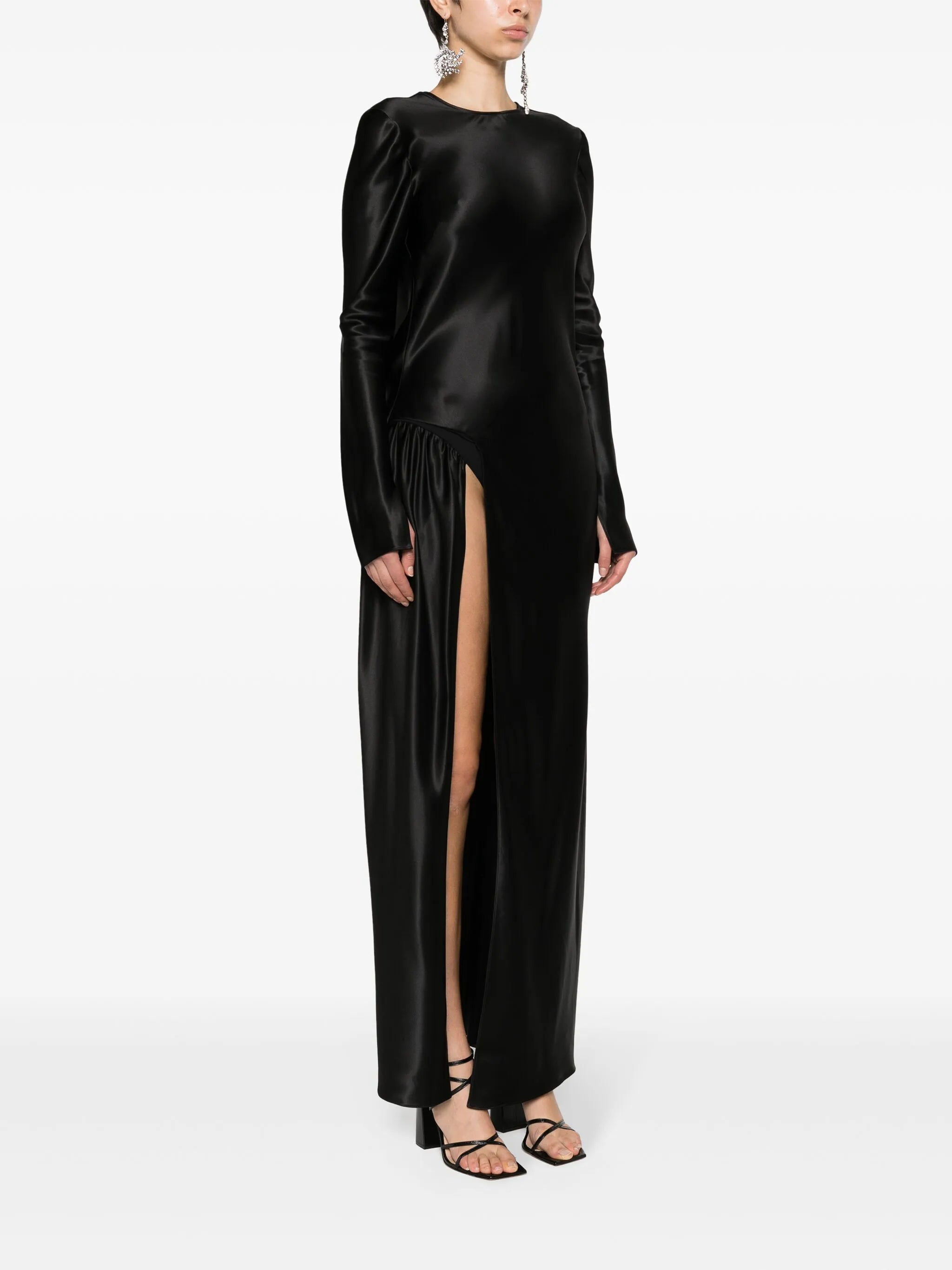 Palladium satin maxi dress