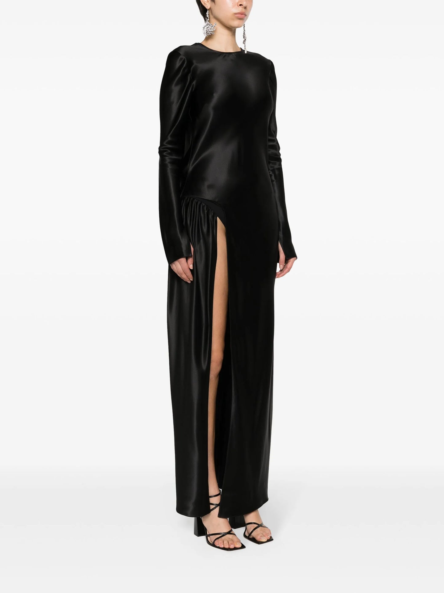 Palladium satin maxi dress