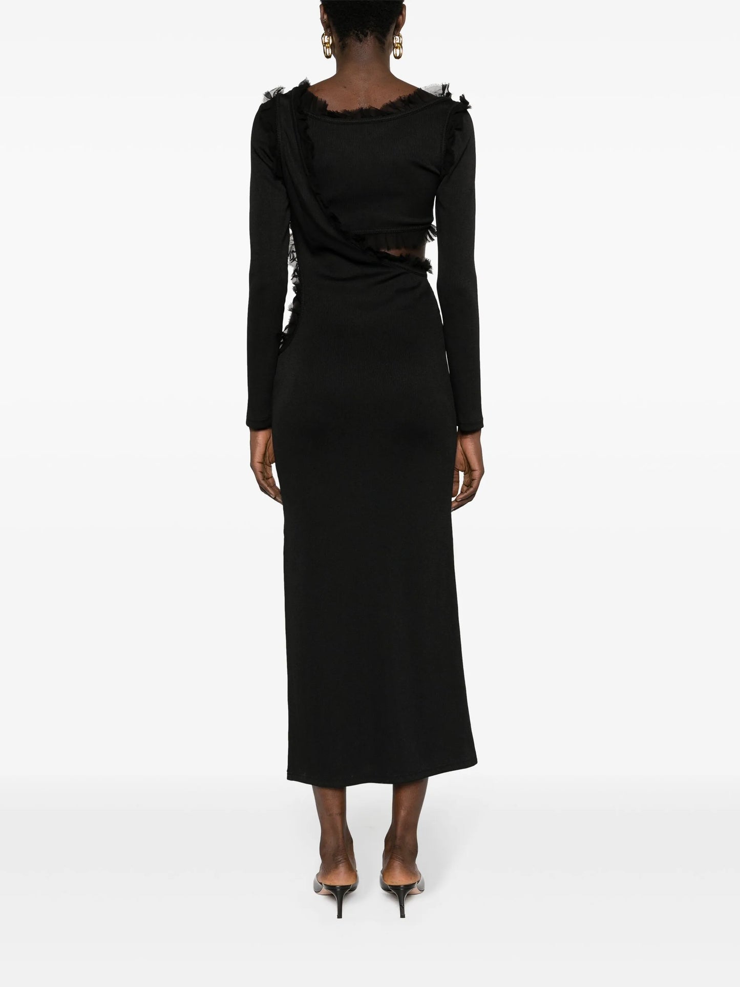Carina ruffled midi dress