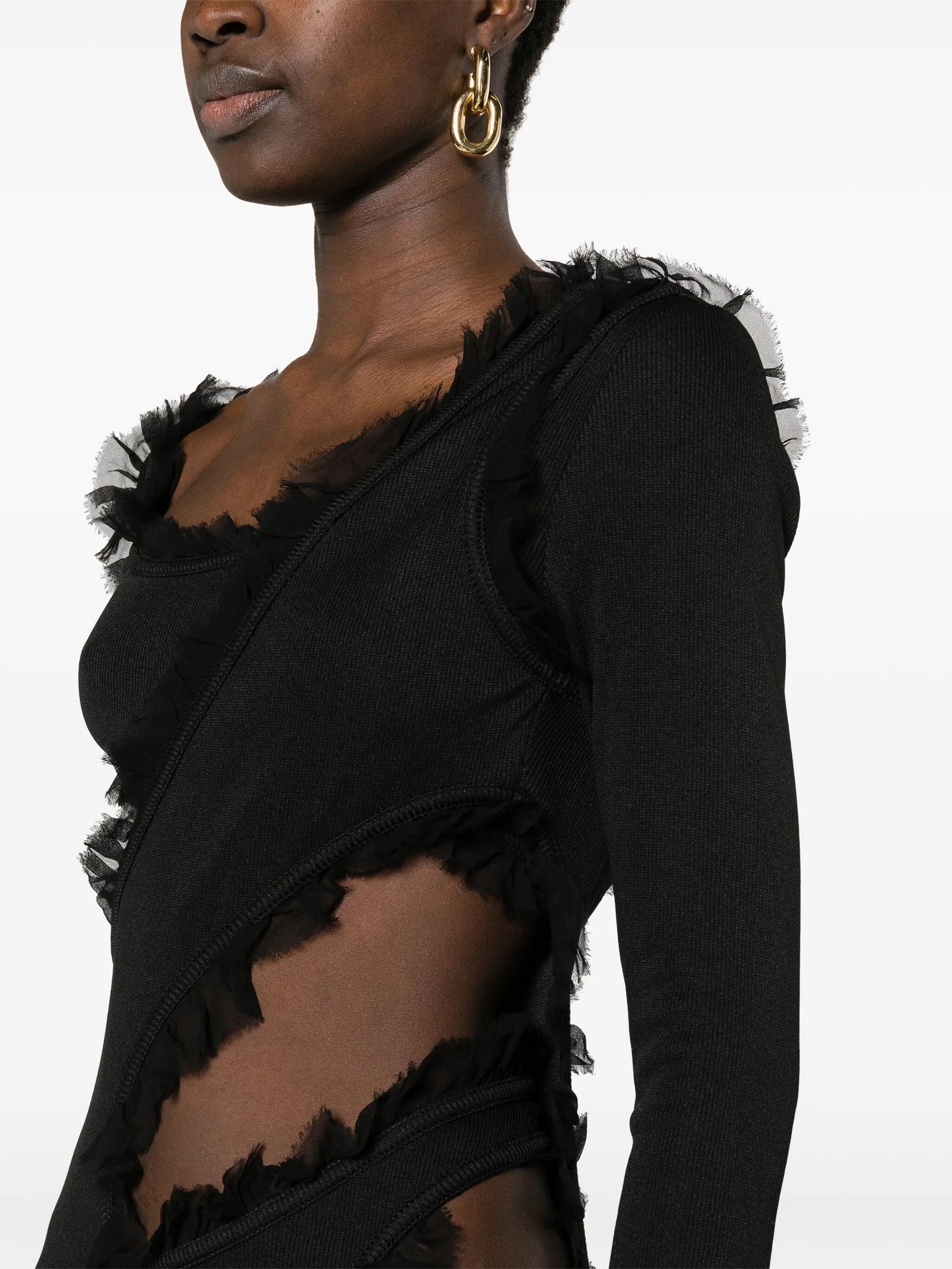 Carina ruffled midi dress